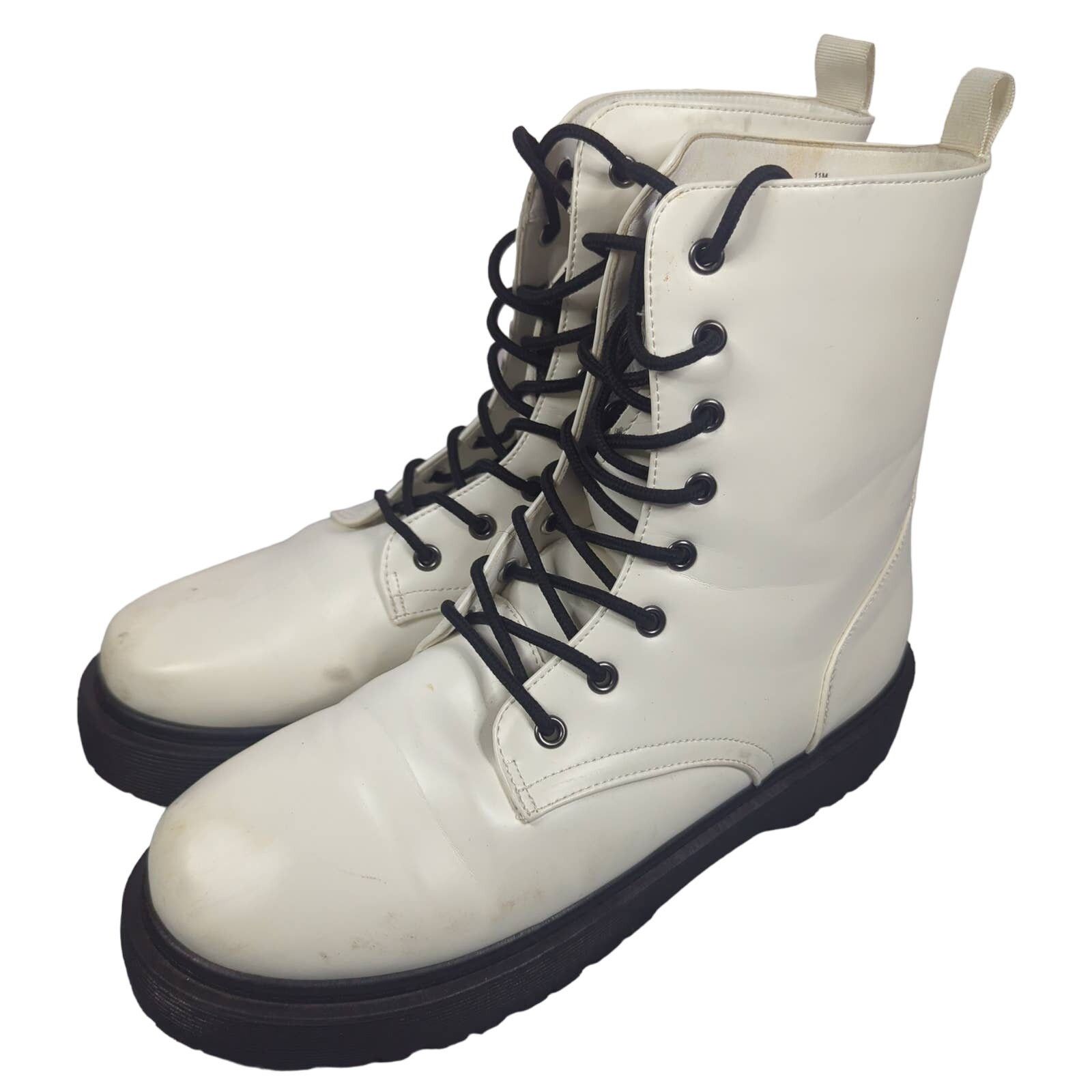 Other Seven Dials Womens Tamika Lace-up White Boot Combat Size 11 Size US 11 / IT 41 - 1 Thumbnail