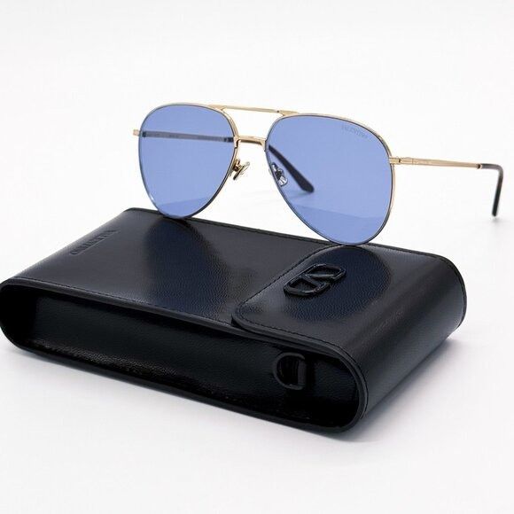Valentino NEW VALENTINO SUNGLASSES VLS-172C GOLD/BLUE UNISEX EYEWEAR Size ONE SIZE - 1 Thumbnail