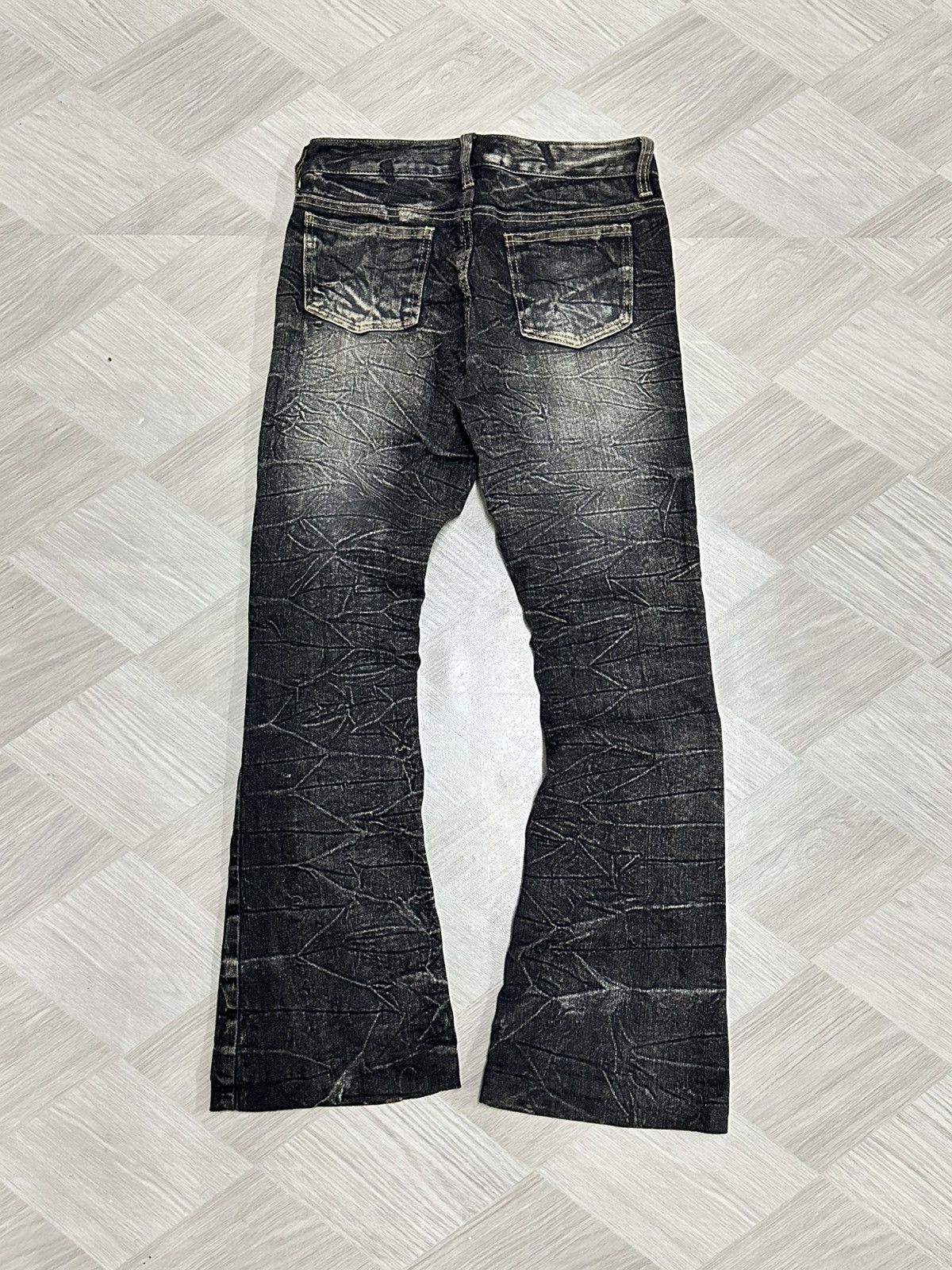 If Six Was Nine Super Flare Vintage Daily Topics Washed Denim Pants Size US 28 / EU 44 - 2 Thumbnail