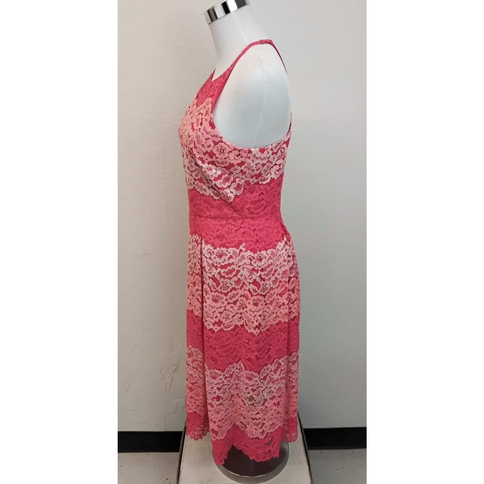 Badgley Mischka Belle Badgley Mischka Dress Women's 4 Pink Lace NWT Size S / US 4 / IT 40 - 3 Thumbnail
