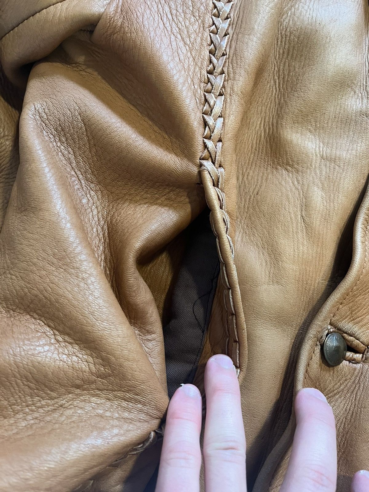 Vintage cropped leather jacket cowboy calf skin RARE 50’s western Size US S / EU 44-46 / 1 - 4 Thumbnail