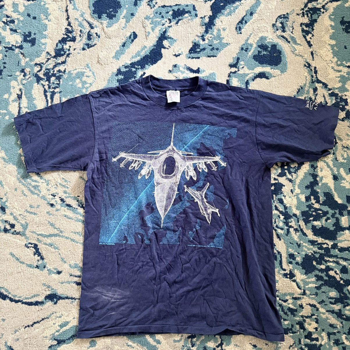 Vintage Vintage 1988 oniega fighter jet tee Size US XL / EU 56 / 4 - 1 Thumbnail