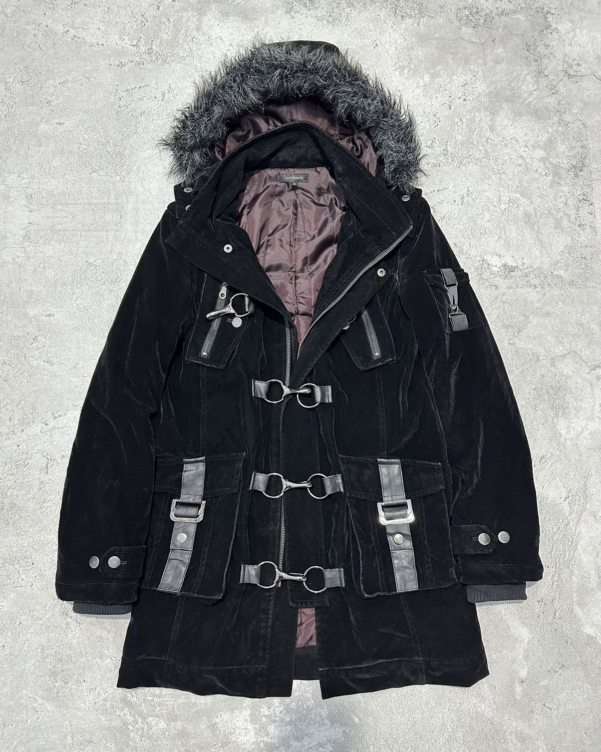 Japanese Brand 2000s Authentic Velvet Faux Fur Jacket Ifsixwasnine Style Size US M / EU 48-50 / 2 - 1 Thumbnail