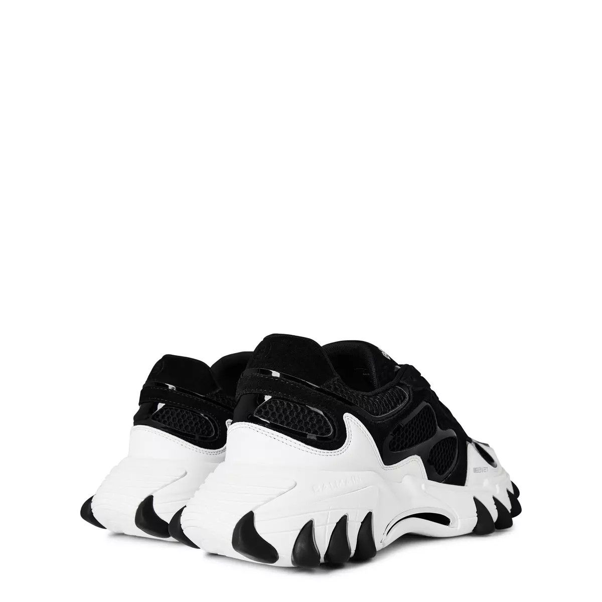 Balmain o1s1wg110425 B-East Low-Top Sneakers in White Black Size US 12 / EU 45 - 5 Thumbnail