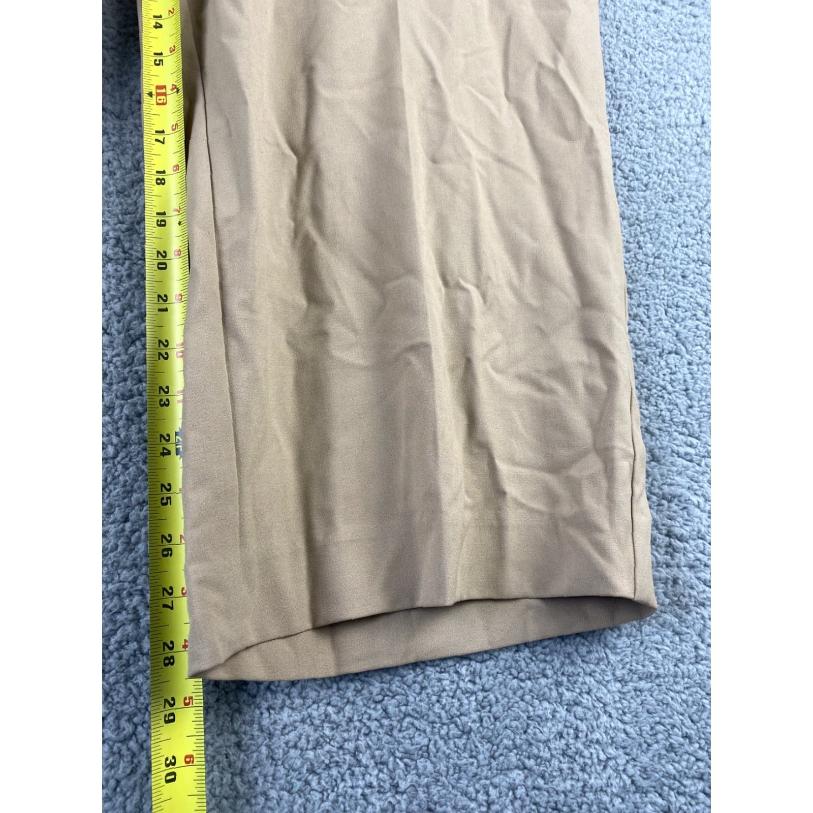 George George Dress Pants Womens Tan Flat Front Size 24W Beige 42-19 Size 42" / US 20 - 6 Thumbnail