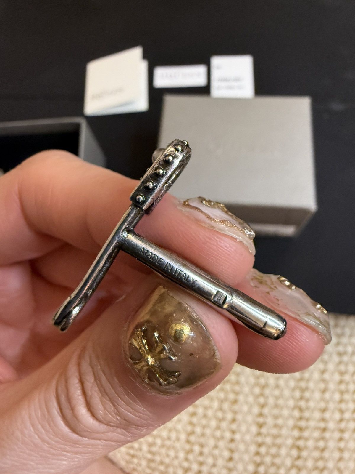 Alexander McQueen 100% Silver SAFETY PIN CUFFLINKS-Alexander Mcqueen Size ONE SIZE - 13 Thumbnail