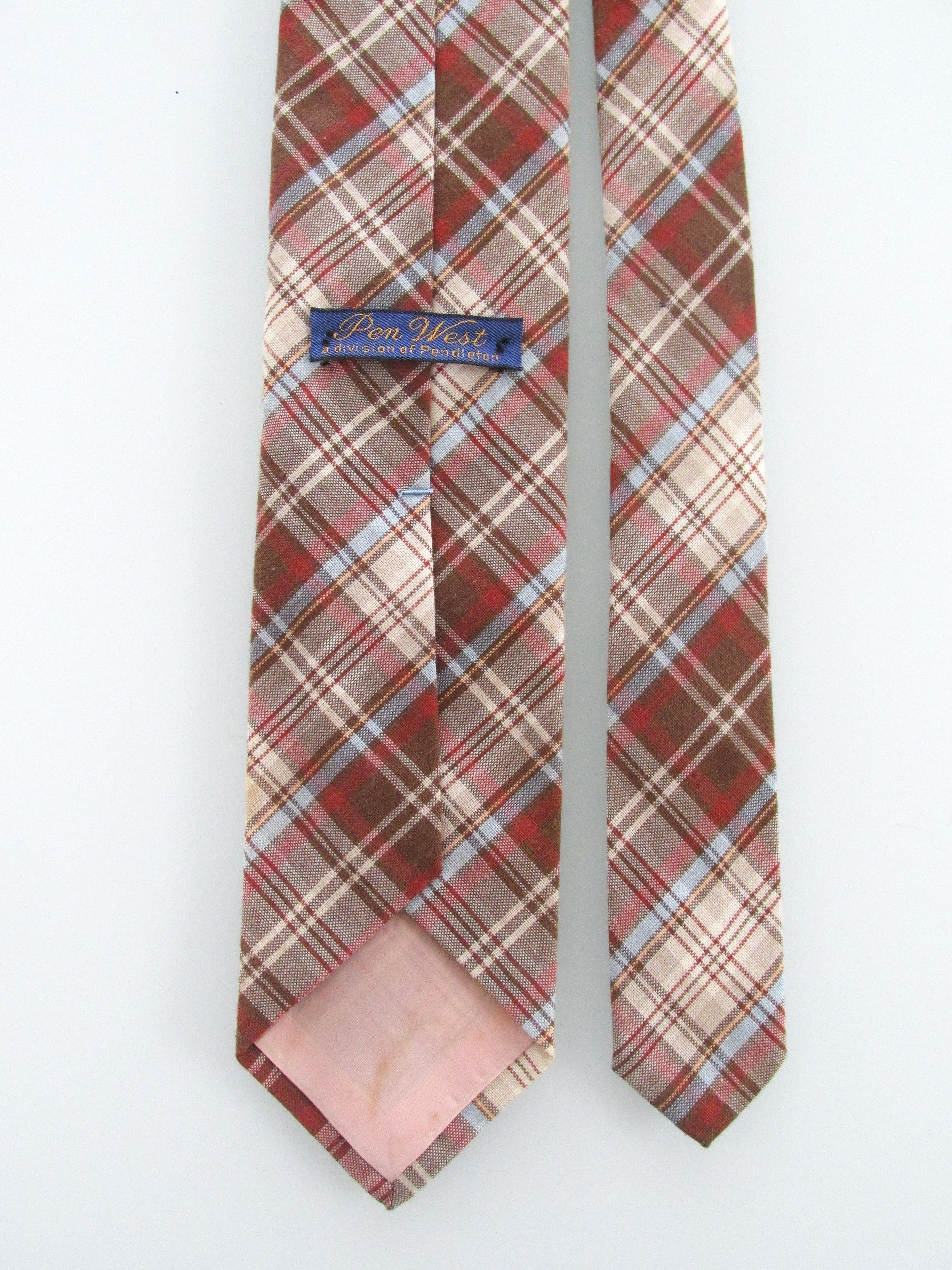 Vintage Pen West Pendleton Vintage Men's Tartan Plaid Tie Size ONE SIZE - 4 Thumbnail
