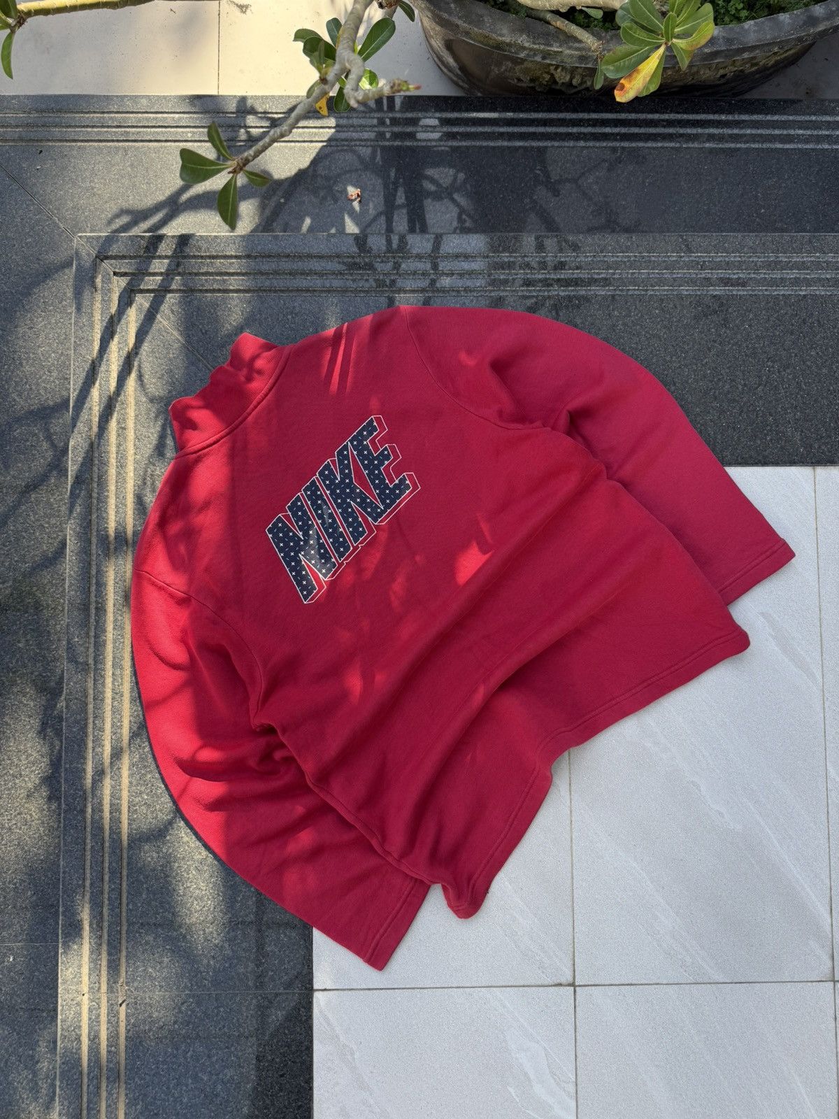 Nike × Vintage 90’s NIKE RARE SWOOSH BIG BACK LOGO Y2K RETRO 1/4ZIP HOODIE Size US M / EU 48-50 / 2 - 8 Thumbnail