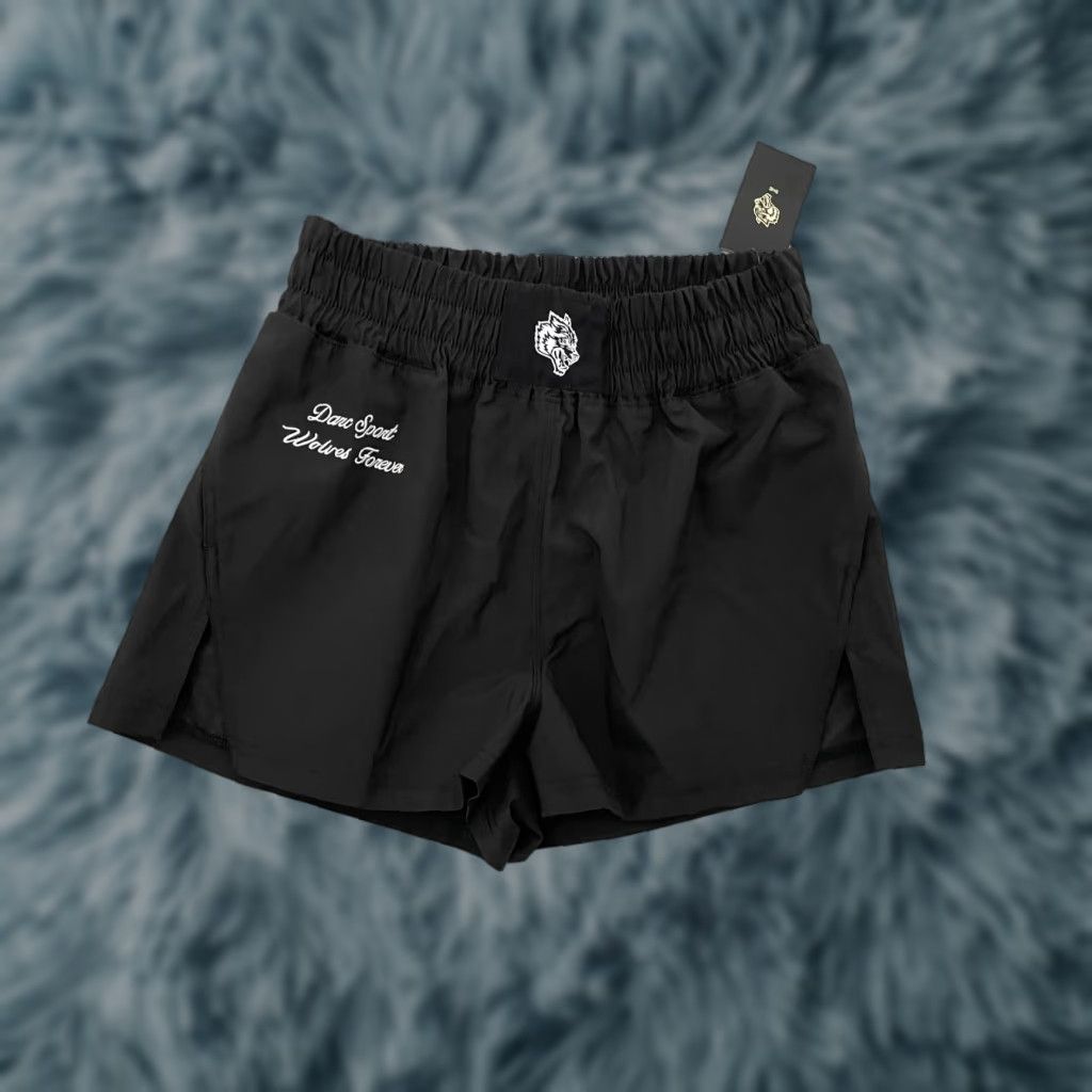 Darc Sport Darc Sport Shorts Womens Small Black Wolf Patch Training Short Ladies NEW S SHE Size 28" / US 6 / IT 42 - 1 Thumbnail