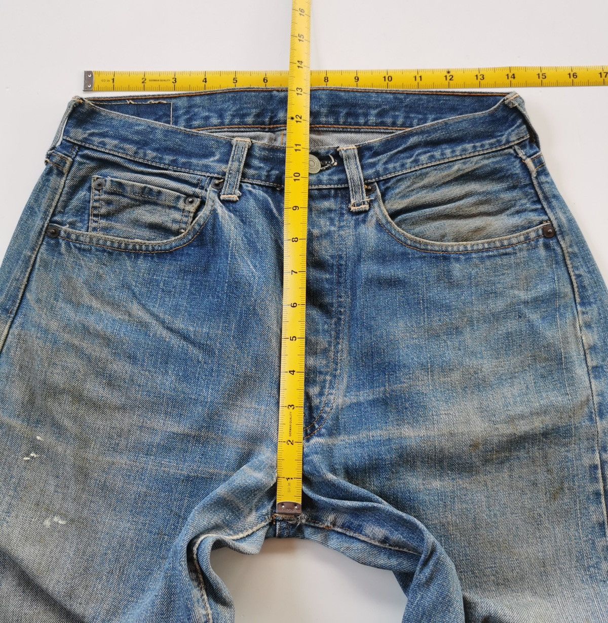Levi's × Vintage Levis Vintage Rindem Top Button Stamp No 8 Selvedge Denim Size US 28 / EU 44 - 15 Thumbnail