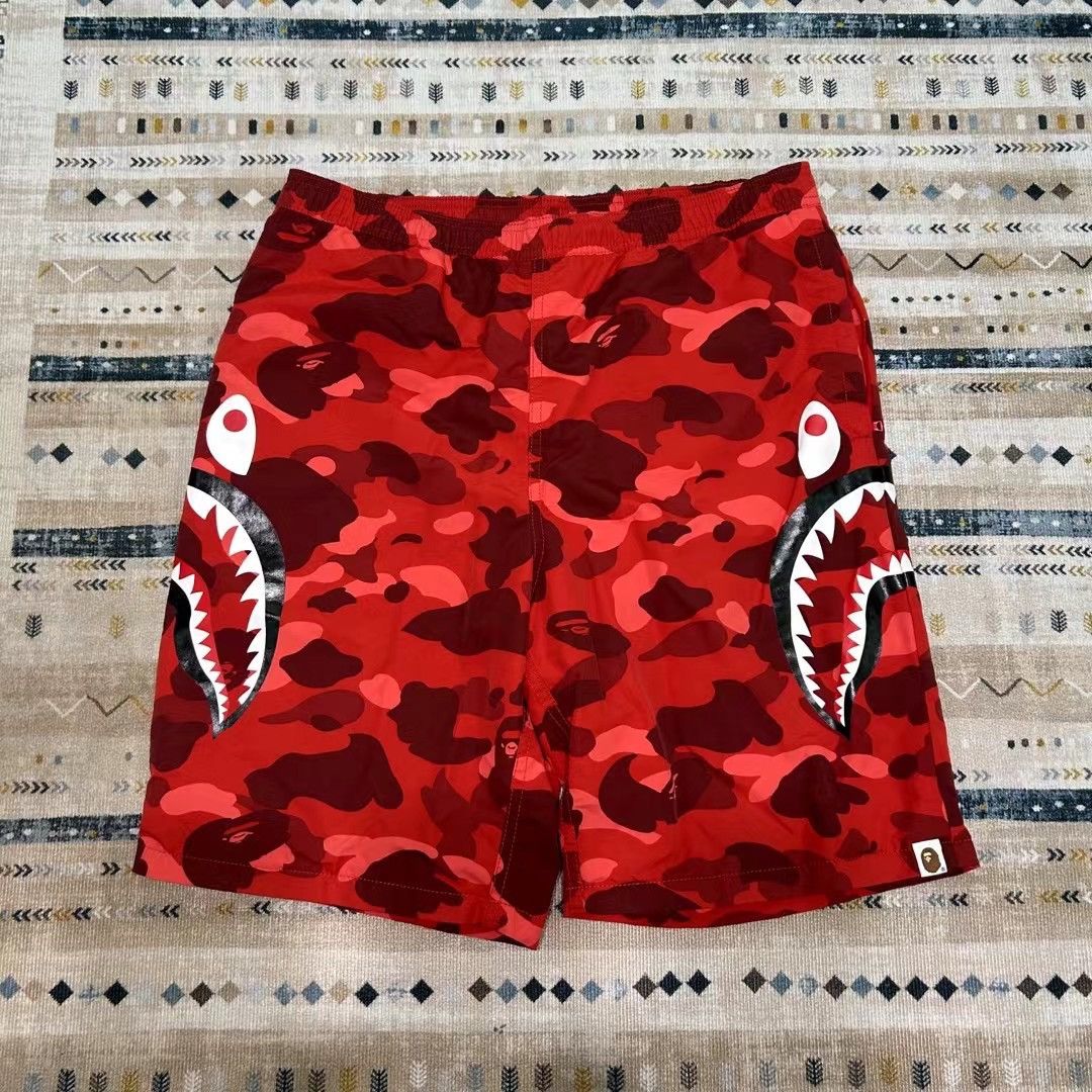 Bape shops ABC Camo Red Shorts