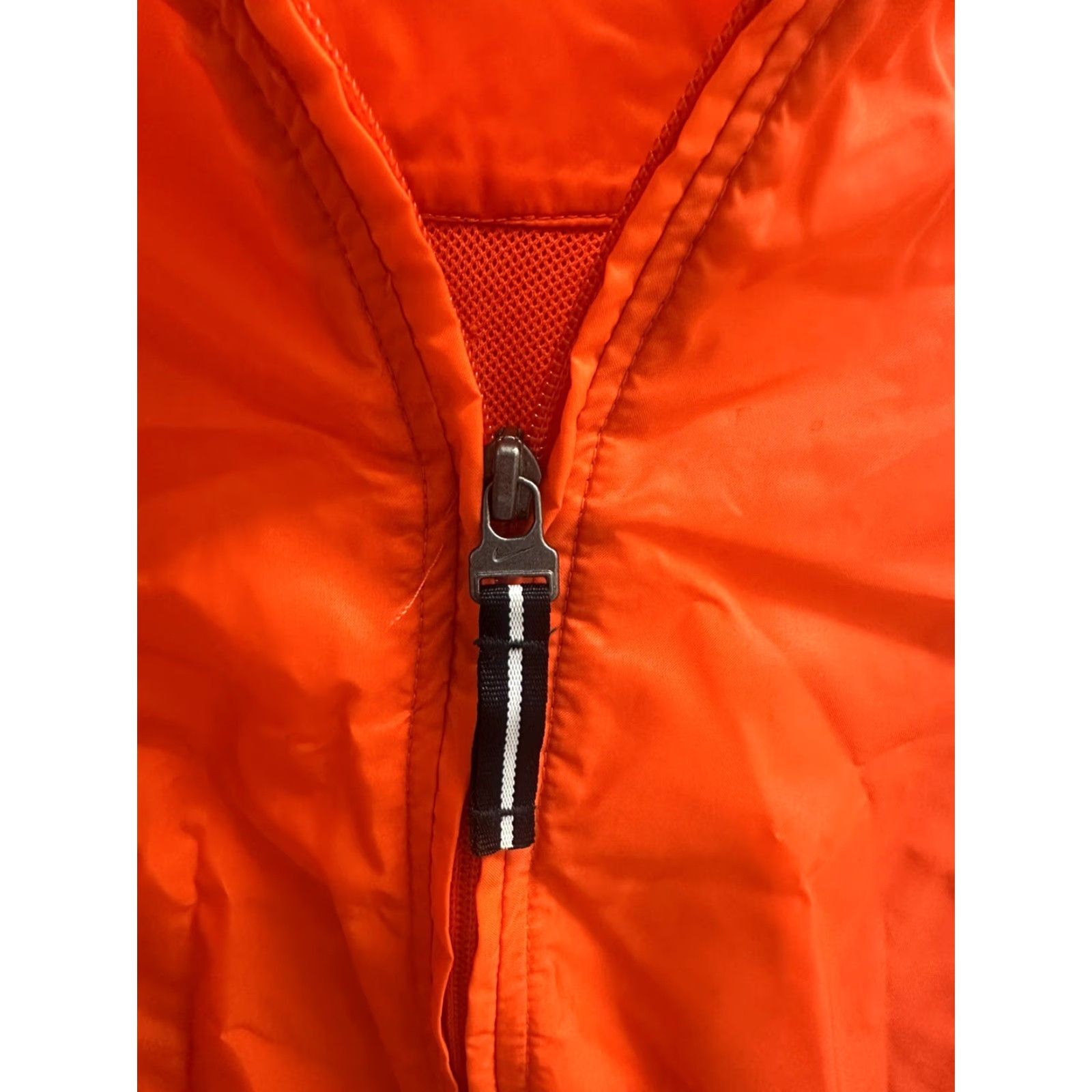 Nike VINTAGE Nike Windbreaker Jacket Mens L Orange 00s Y2K Silver Tag Full Zip Pockets Nike Swoosh Size US L / EU 52-54 / 3 - 2 Thumbnail