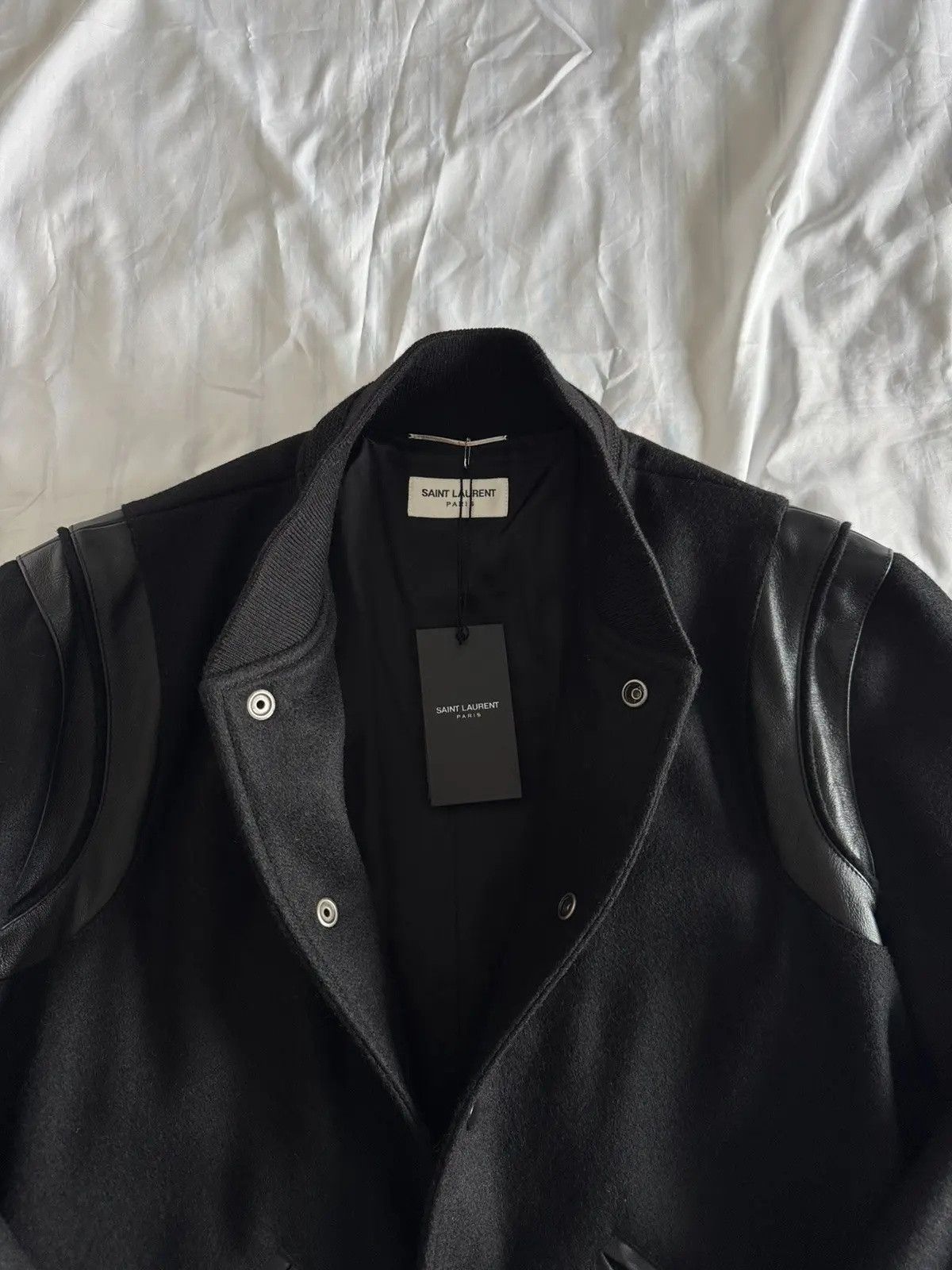 Saint Laurent Paris Saint laurent Teddy varsity jacket Size US L / EU 52-54 / 3 - 3 Thumbnail