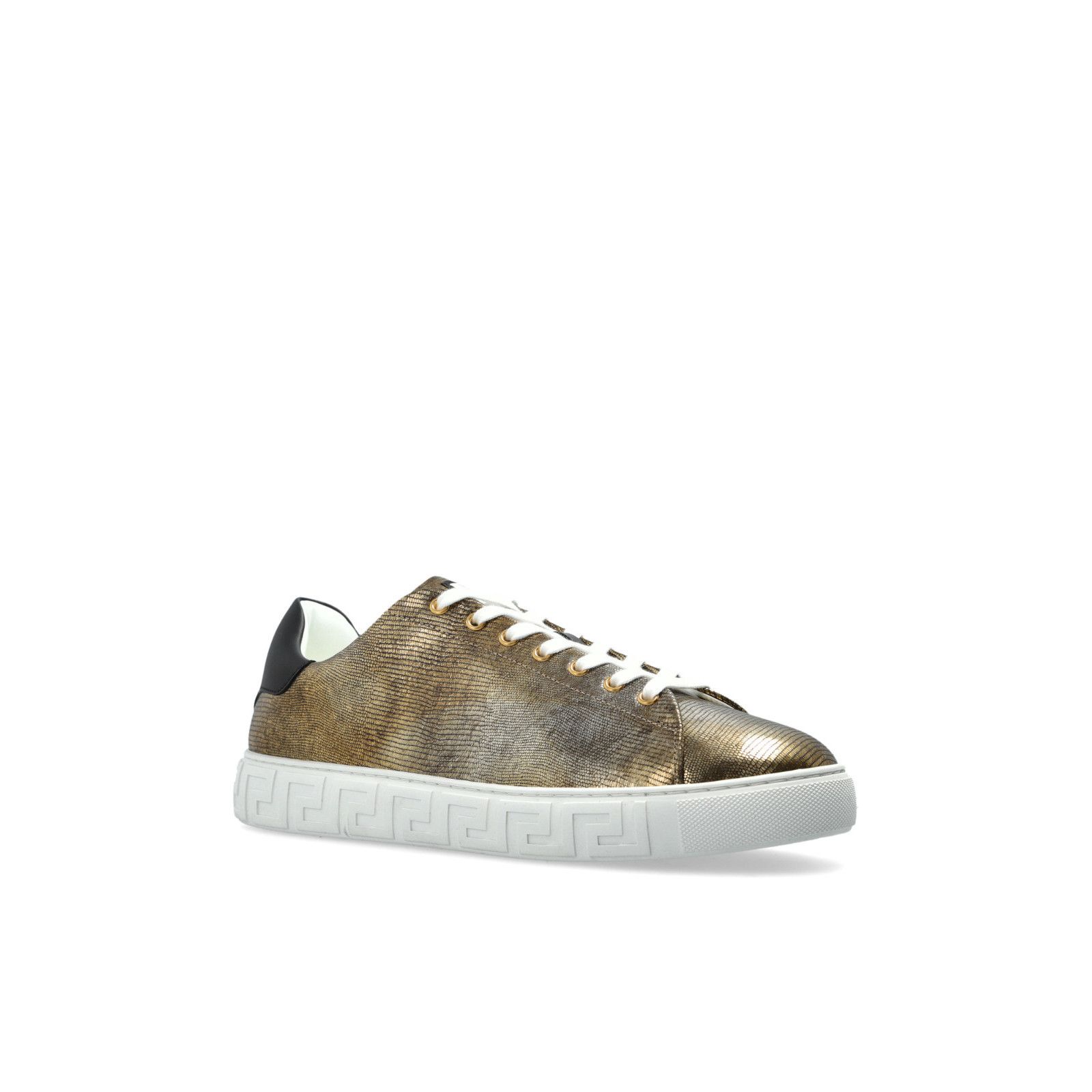 Versace VERSACE Greca Gold Leather Sneakers New And Authentic (Men's Size US 10.5 / EU 43-44 - 2 Thumbnail