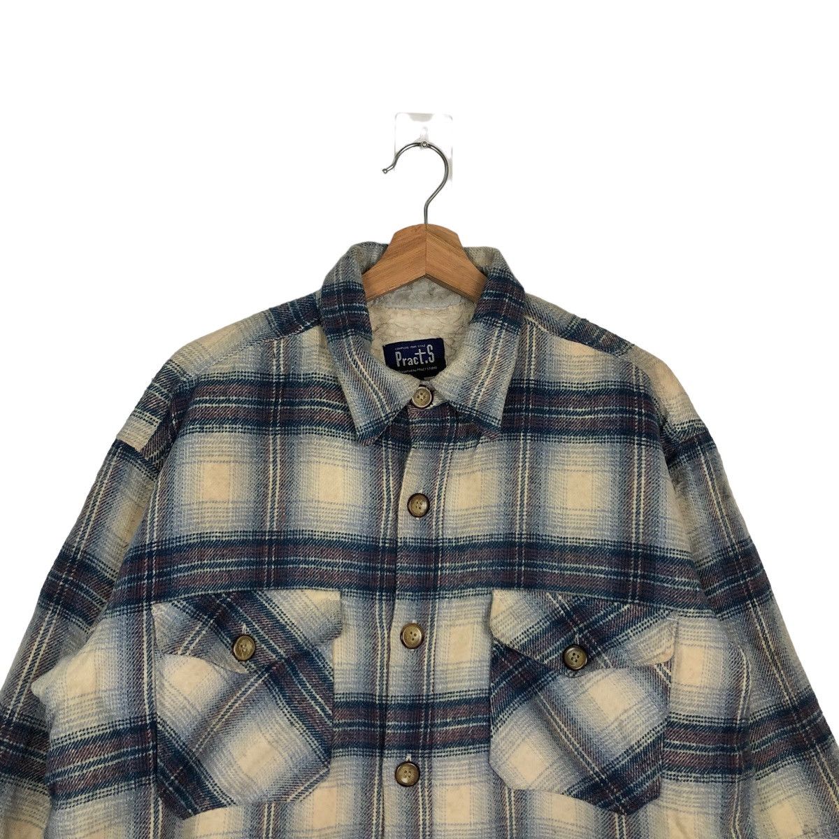 Flannel ☄️VINTAGE FLANNEL JACKET PRACT STUDIO ISSEY MIYAKE JAPAN Size US M / EU 48-50 / 2 - 2 Thumbnail