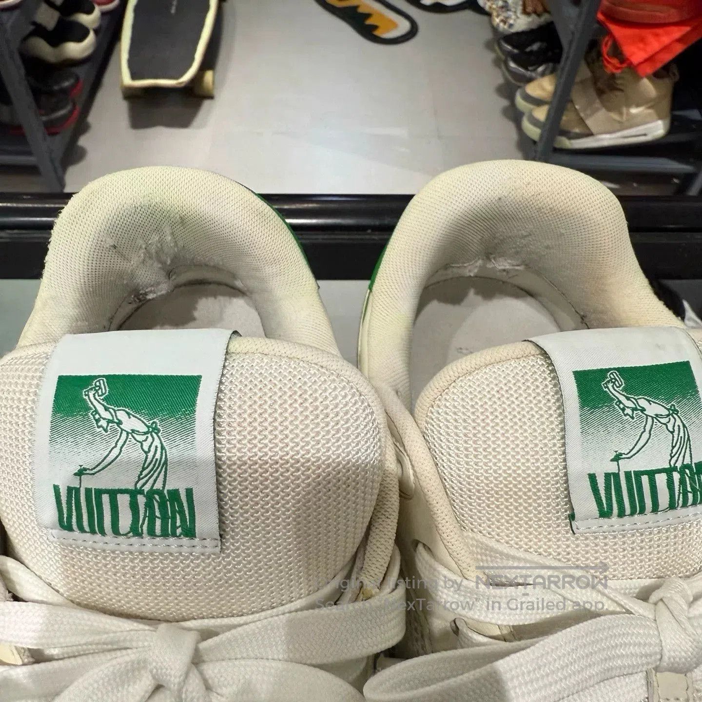 Louis Vuitton Louis Vuitton LV Trainer Velcro White Green. Size US 10.5 / EU 43-44 - 9 Thumbnail