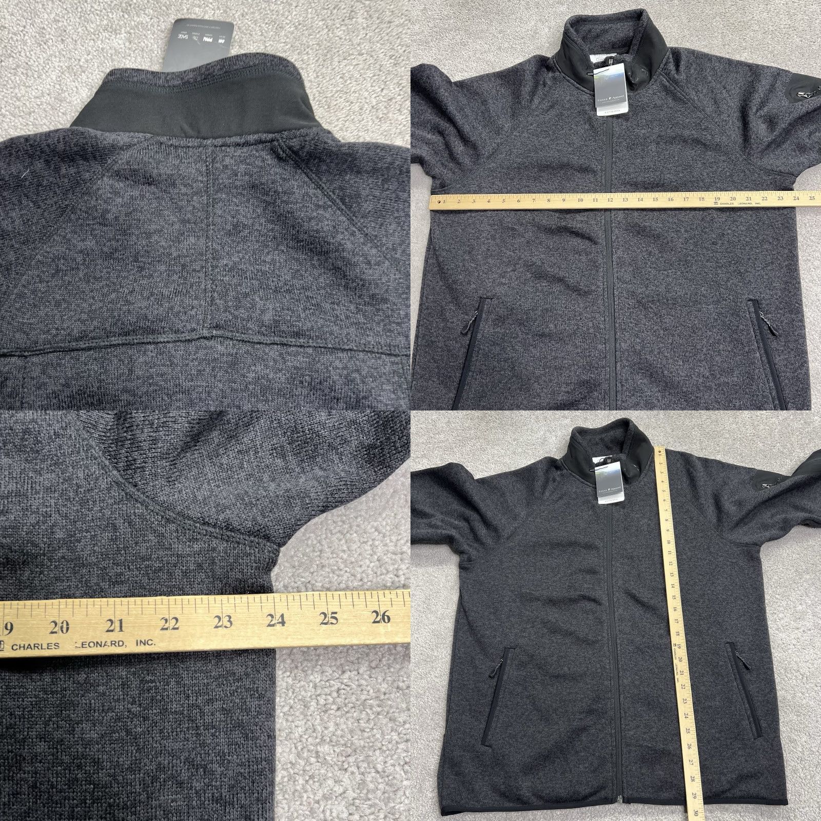 Vintage Fossa Jacket Gray XL Fleece Lined Villa Stand-Up Zip Pockets NWT Men’s Regular City Classic Outdoor Casual Golf Running Hiking Skiing? Size US XL / EU 56 / 4 - 8 Thumbnail