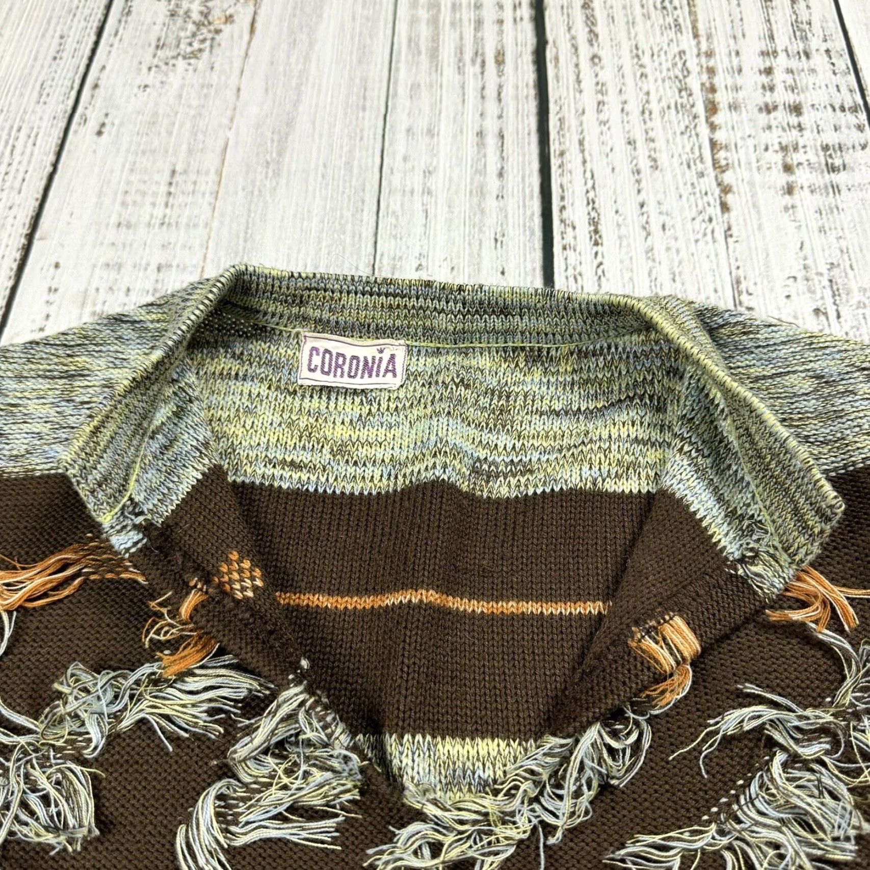 Vintage VINTAGE Coronía Boho Sweater Women M Flared Sleeve Floral Knit 60s 70s Hippy Festival Size M / US 6-8 / IT 42-44 - 5 Thumbnail