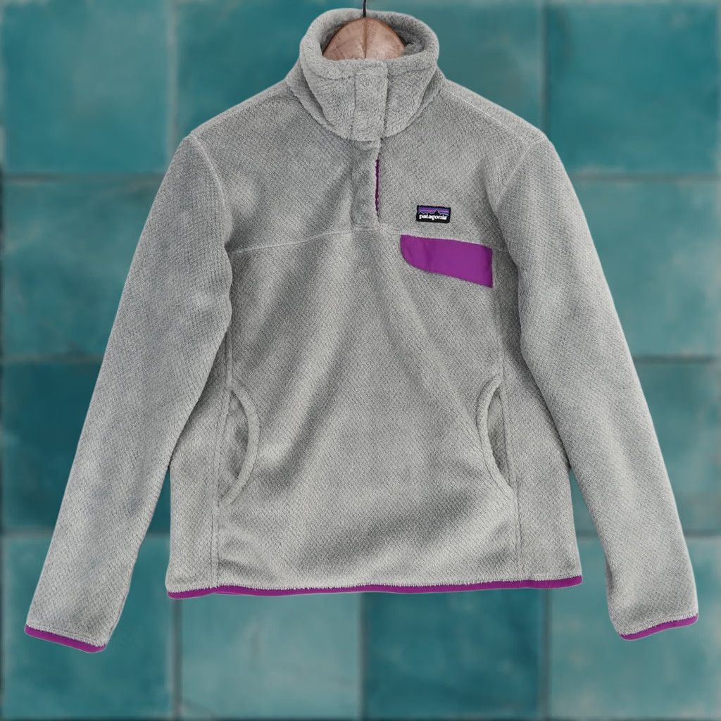 Patagonia Patagonia Basic Jacket Womens M Gray Tool Snap Pullover Fleece Quarter Deep Pile Size M / US 6-8 / IT 42-44 - 1 Thumbnail