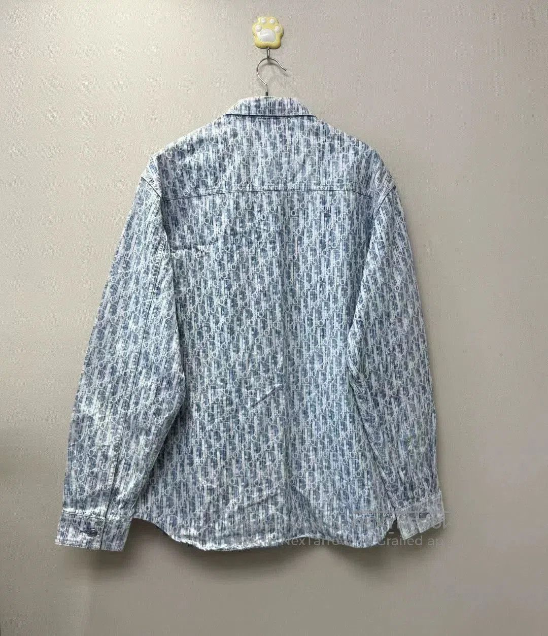Dior DIOR White Blue Logo Denim Shirt Jacket. Size US XS / EU 42 / 0 - 4 Thumbnail