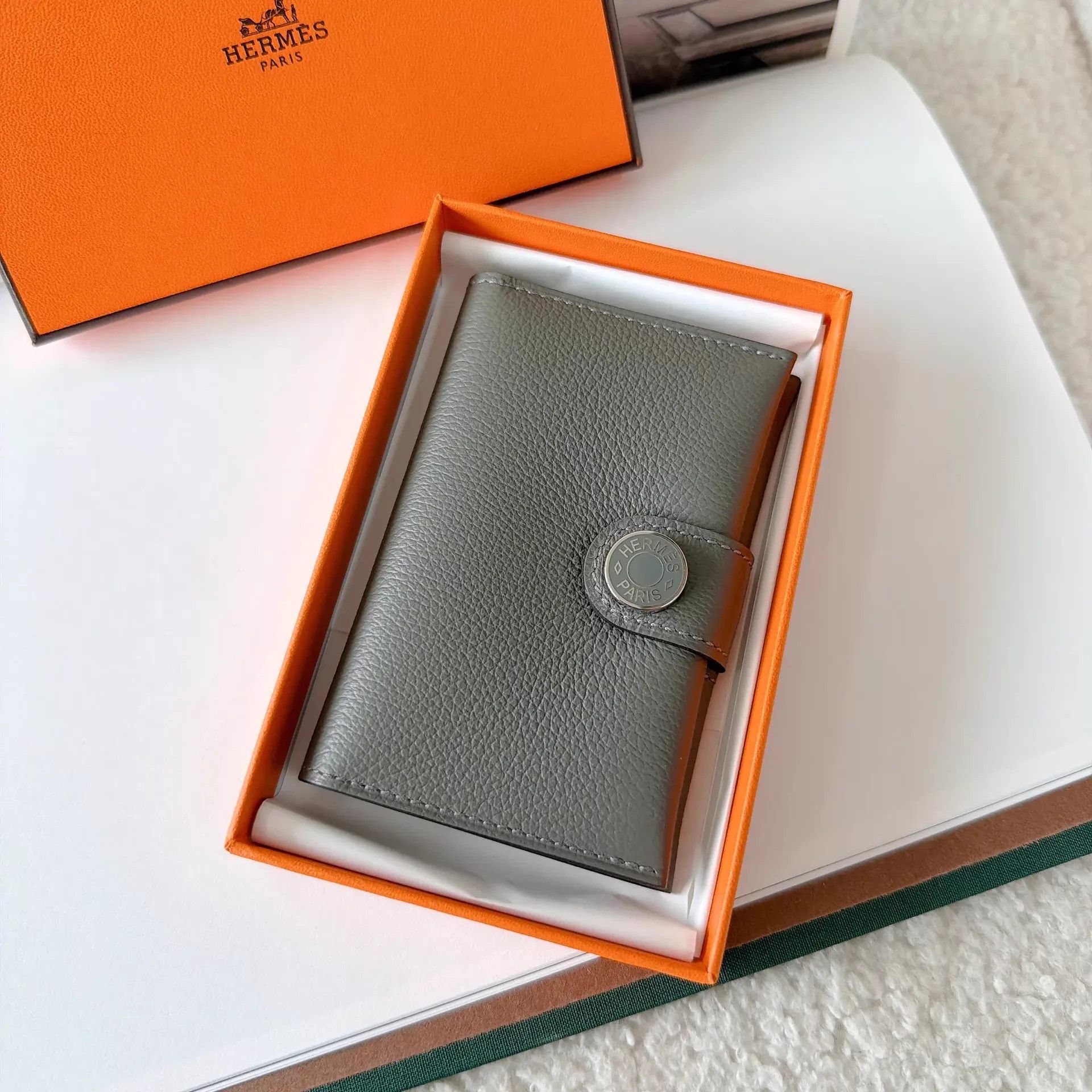 Hermes Hermes RMS Card Holder Bronze Green K Size ONE SIZE - 3 Thumbnail