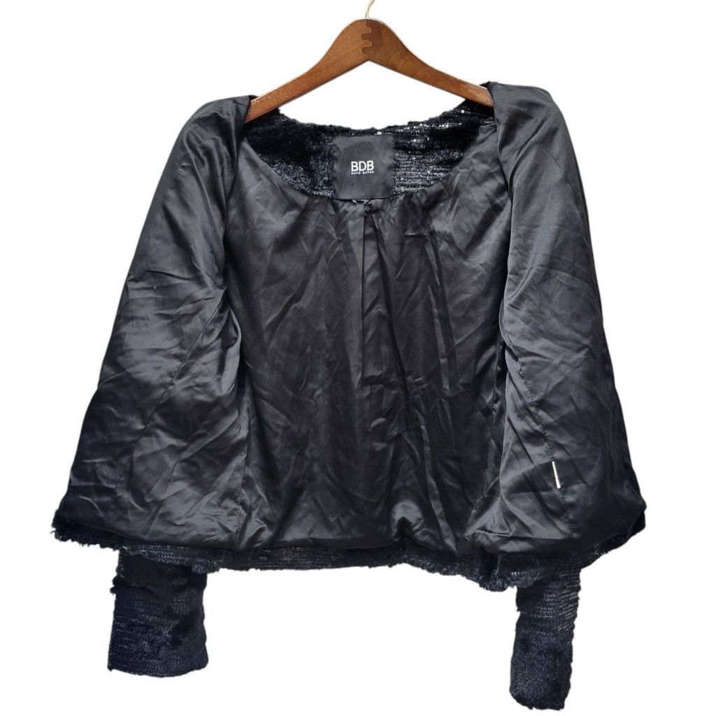 Buffalo David Bitton BDB Buffalo David Bitton Womens Medium Black Faux Fur Sequin Size L / US 10 / IT 46 - 5 Thumbnail