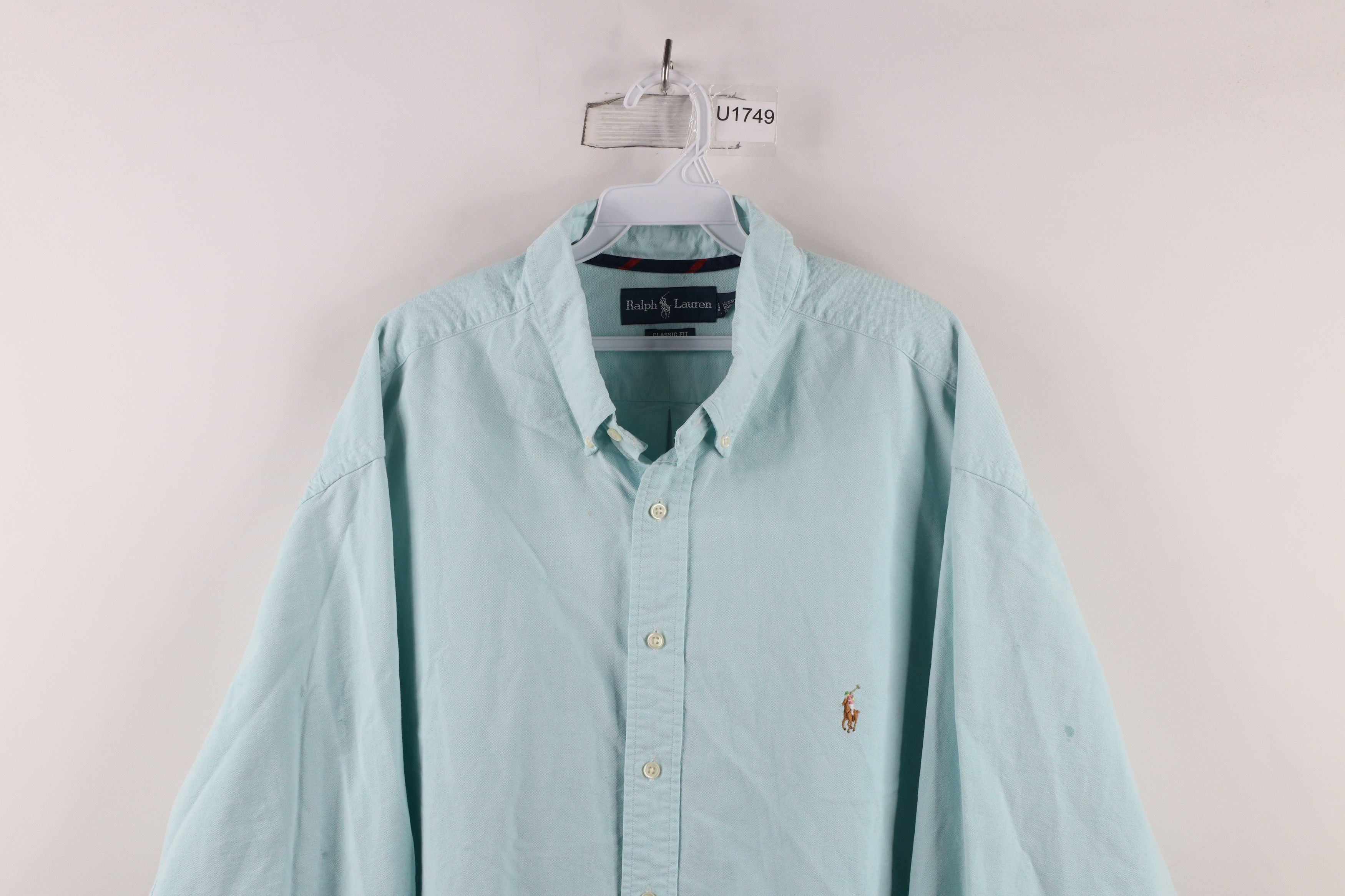 Ralph Lauren × Vintage Vintage 90s Ralph Lauren Oxford Collared Button Down Shirt Size US XXL / EU 58 / 5 - 2 Thumbnail
