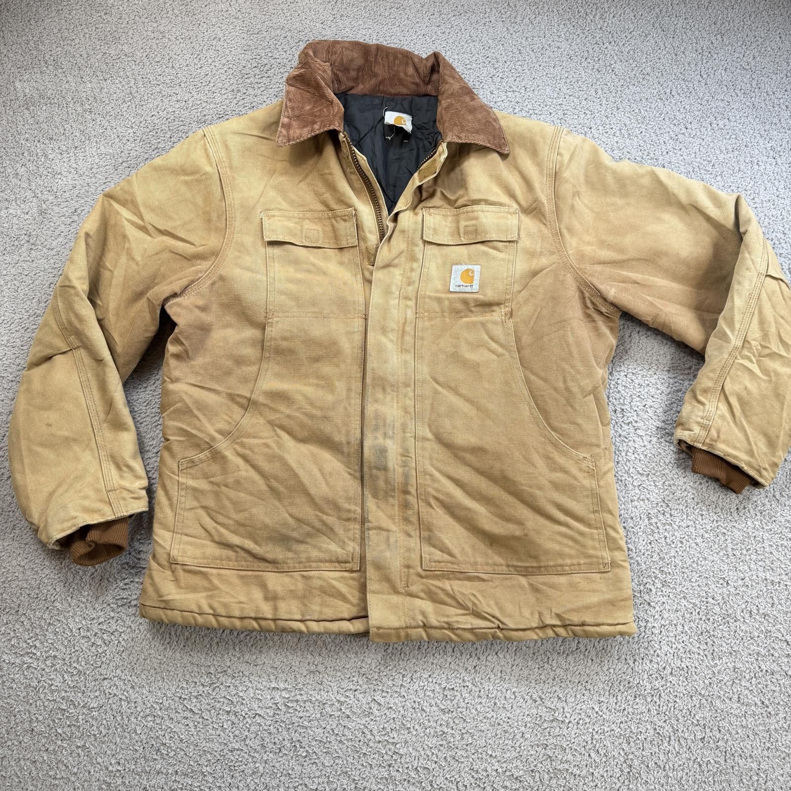 Carhartt Vintage Carhartt Duck Work Jacket Blanket Lined Tan L Size US L / EU 52-54 / 3 - 1 Thumbnail