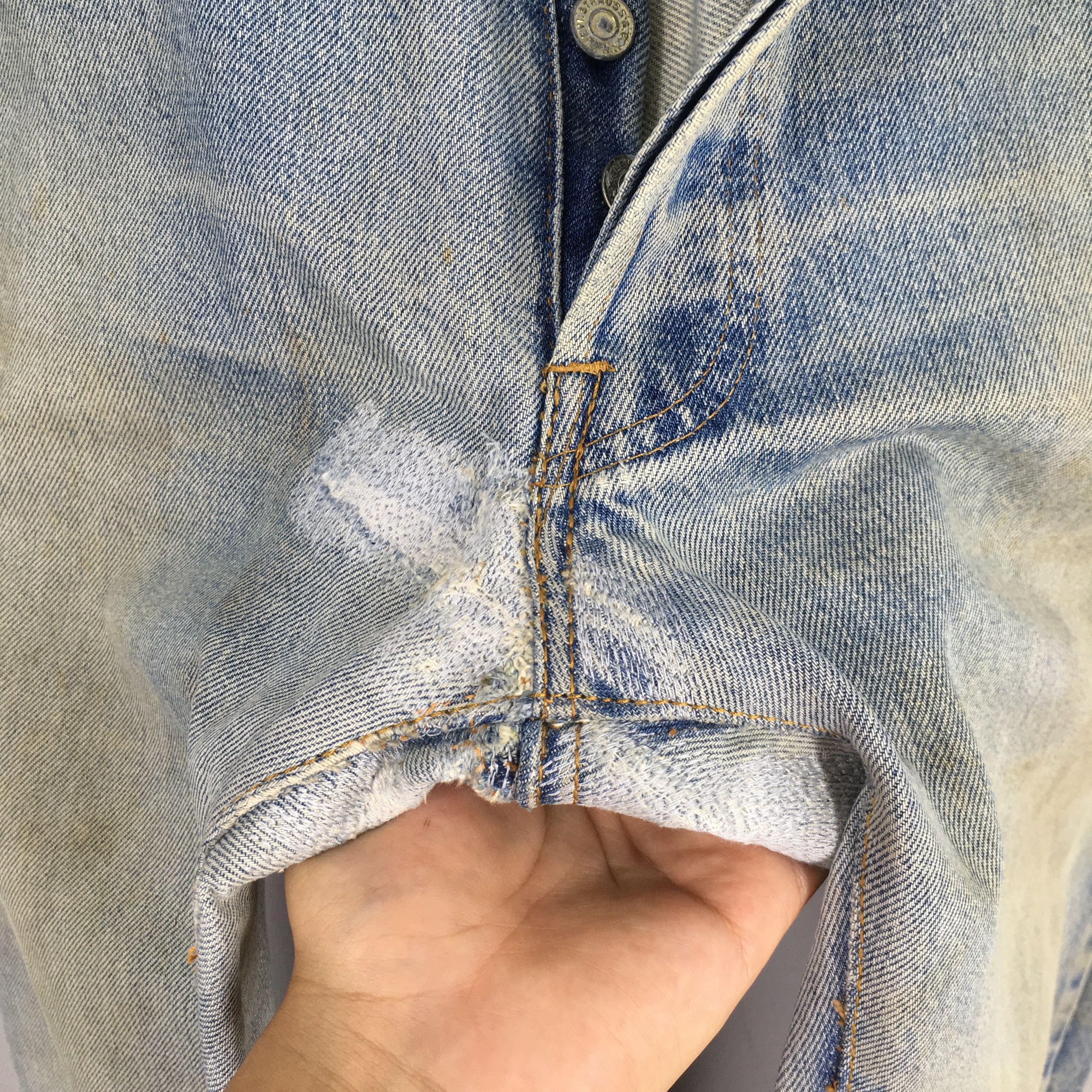 Levi's Size 31x29 Vintage 70s Levi's 501 Selvedge Jeans S1901 Size US 31 - 7 Thumbnail