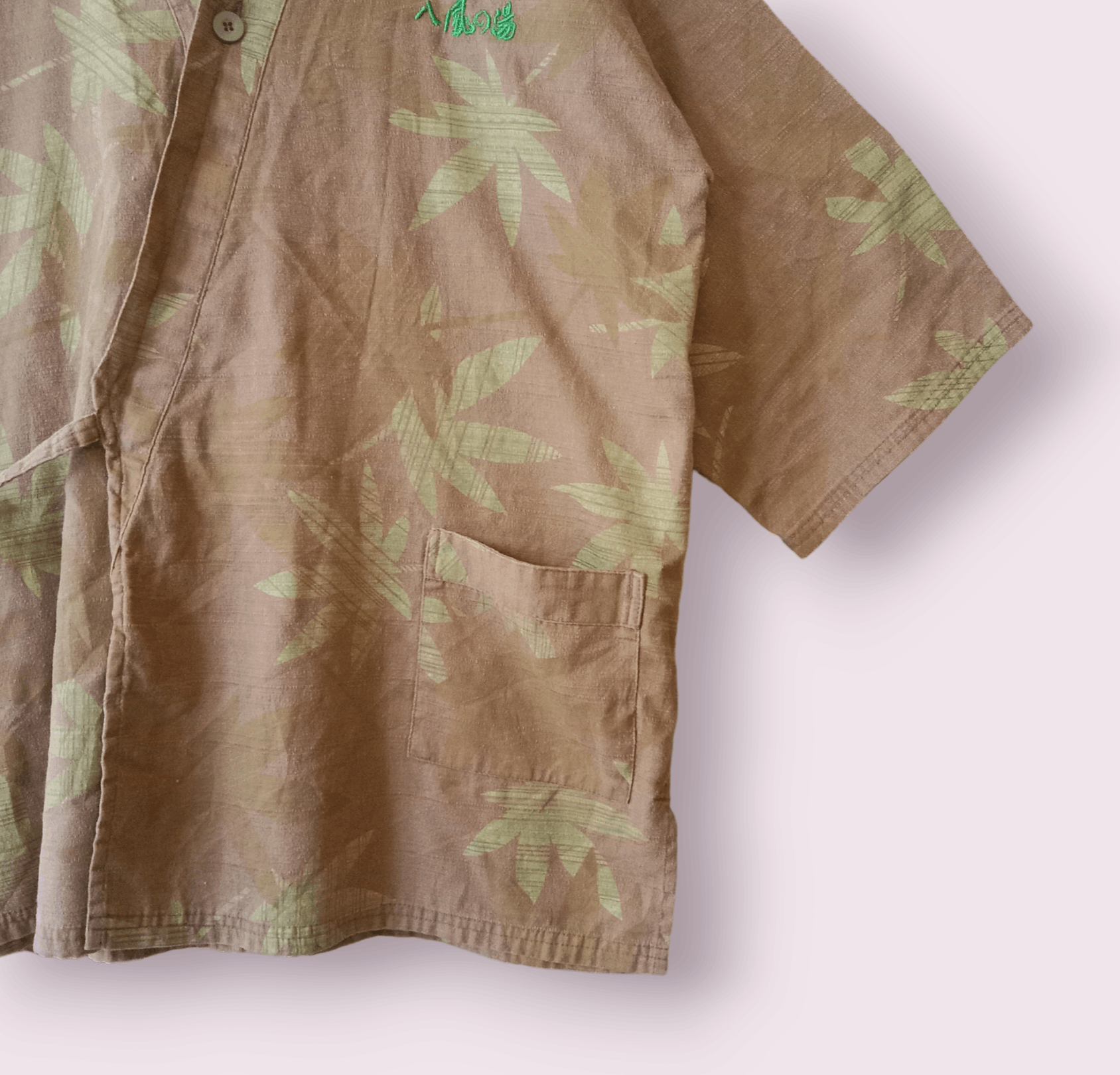 Japanese Brand Vintage Marijuana Printed Sanjuro kimono Jacket Size US M / EU 48-50 / 2 - 3 Thumbnail