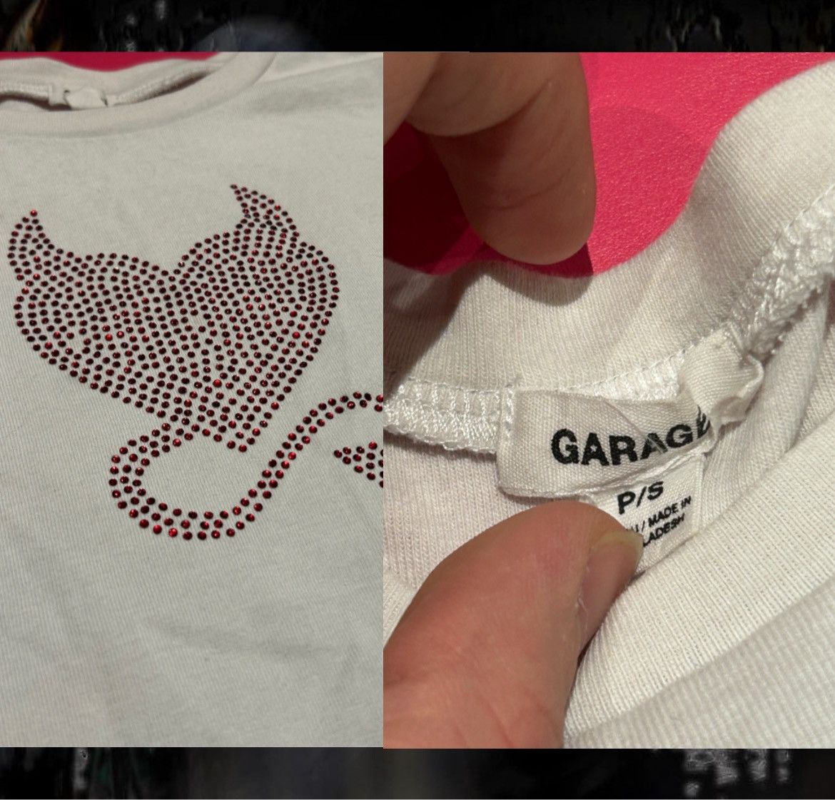 Garage Garage Rhinestone Baby Tee Size S / US 4 / IT 40 - 3 Thumbnail