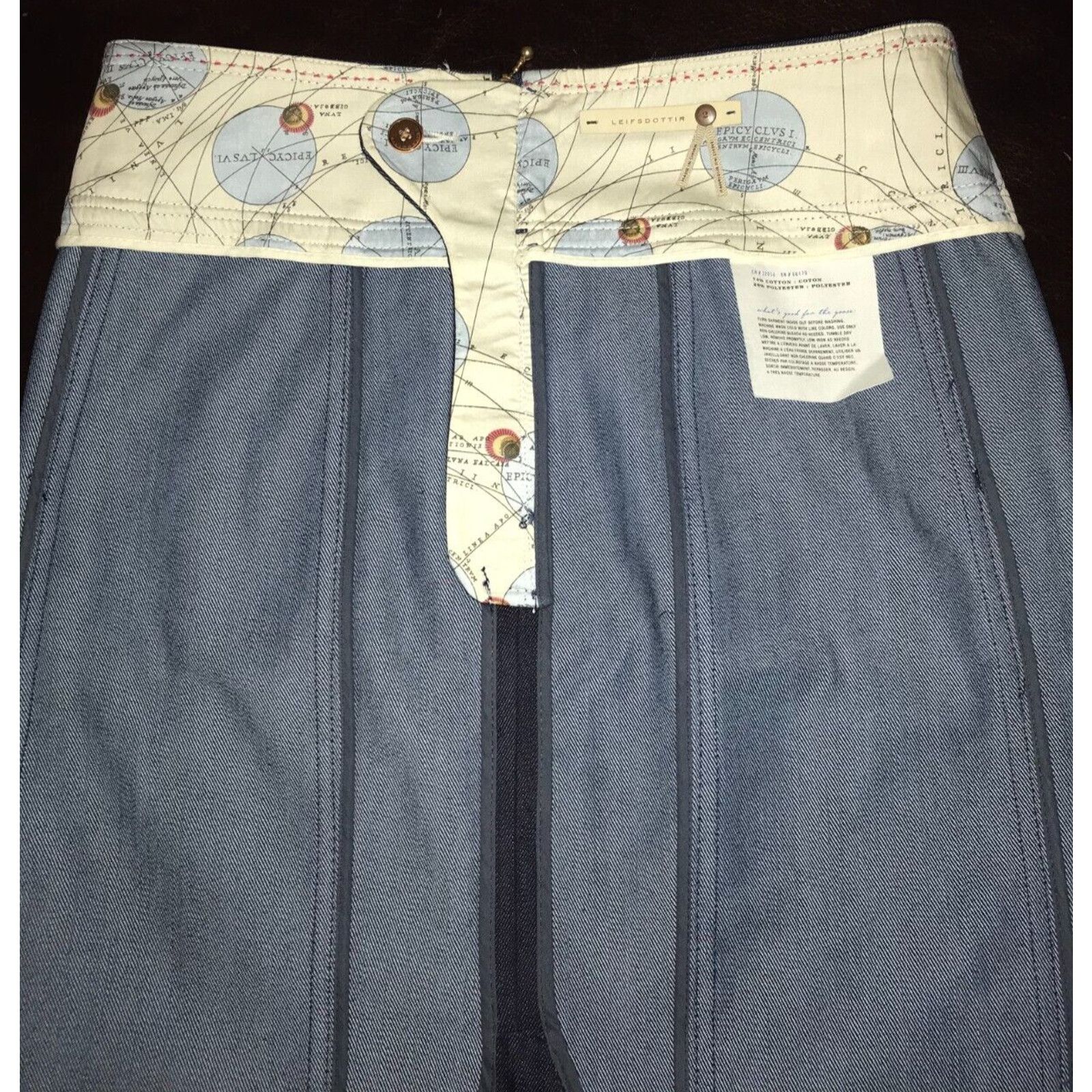 Anthropologie Anthropologie Leifsdottir Women's Gold Button Denim Skirt Size 26" / US 2 / IT 38 - 8 Thumbnail