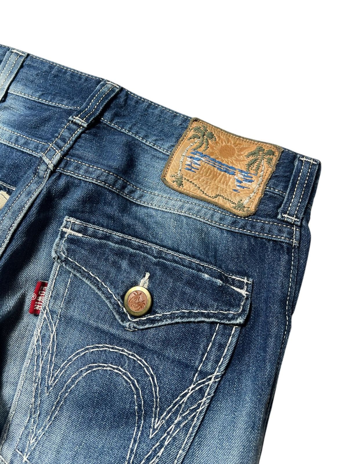 Edwin Bootcut Edwin Splatter Distressed Flared Jeans Pants Size US 32 / EU 48 - 14 Thumbnail