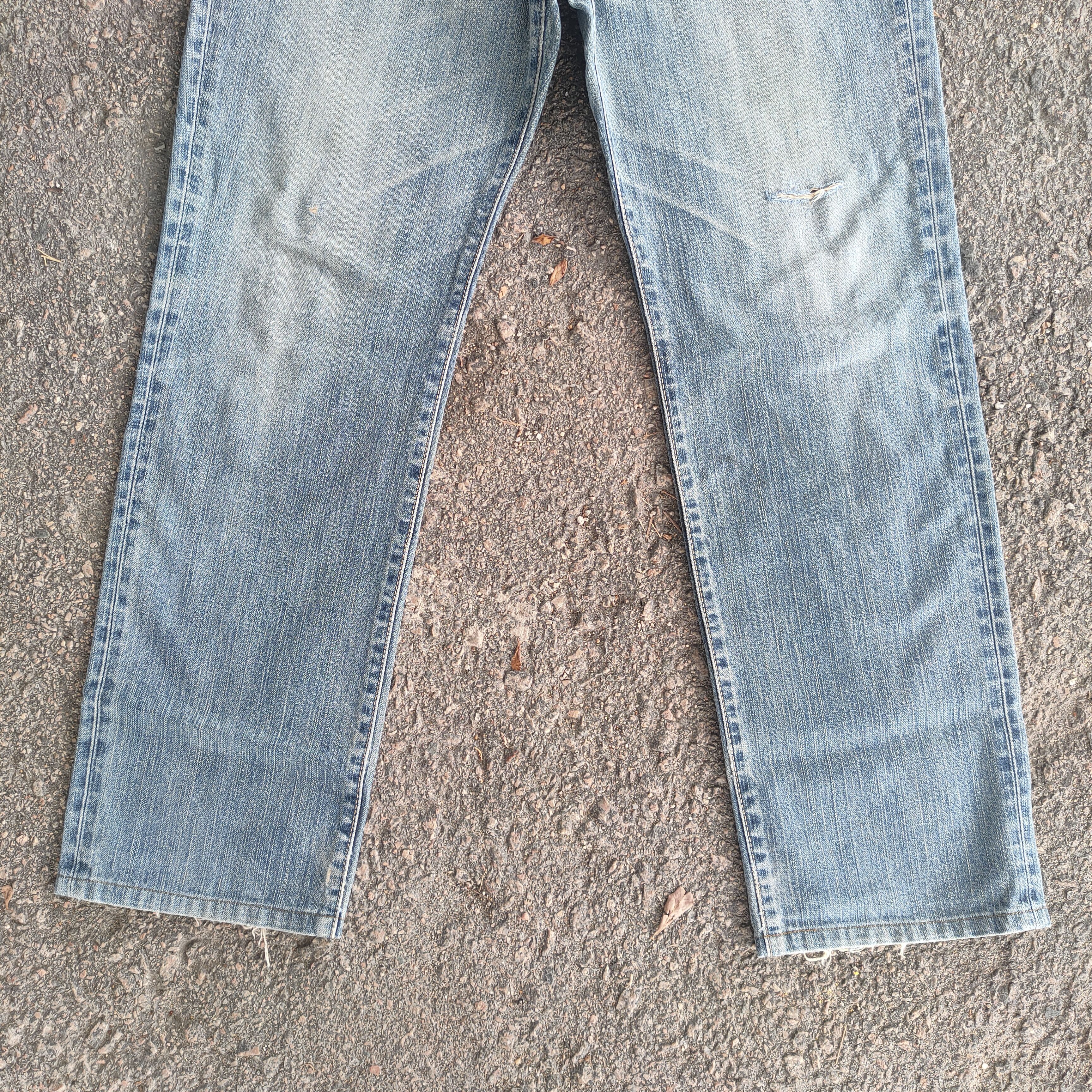 Wrangler VINTAGE WRANGLER FADED RIPPED JEANS DENIM PANTS Size US 34 / EU 50 - 3 Thumbnail