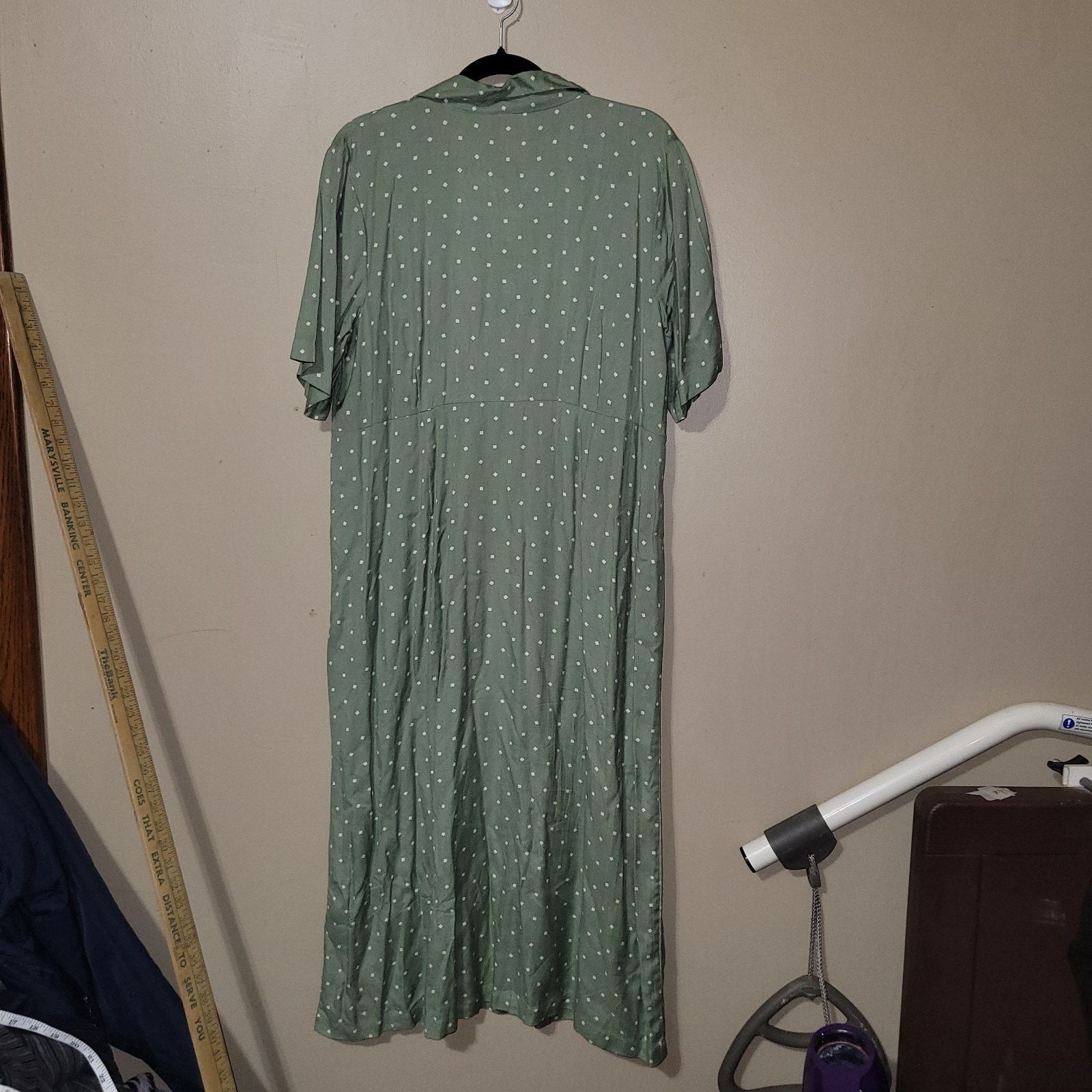 & Other Stories Only Necessities Dress Green Square Poka Dot SZ 16W Size XXL / US 16-18 / IT 52-54 - 6 Thumbnail