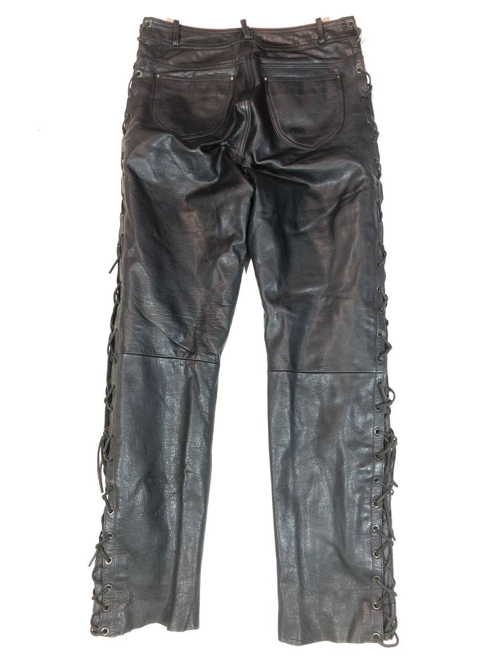Genuine Leather Avangarde Vintage Racing Biker Leather Pants Size US 35 - 8 Thumbnail