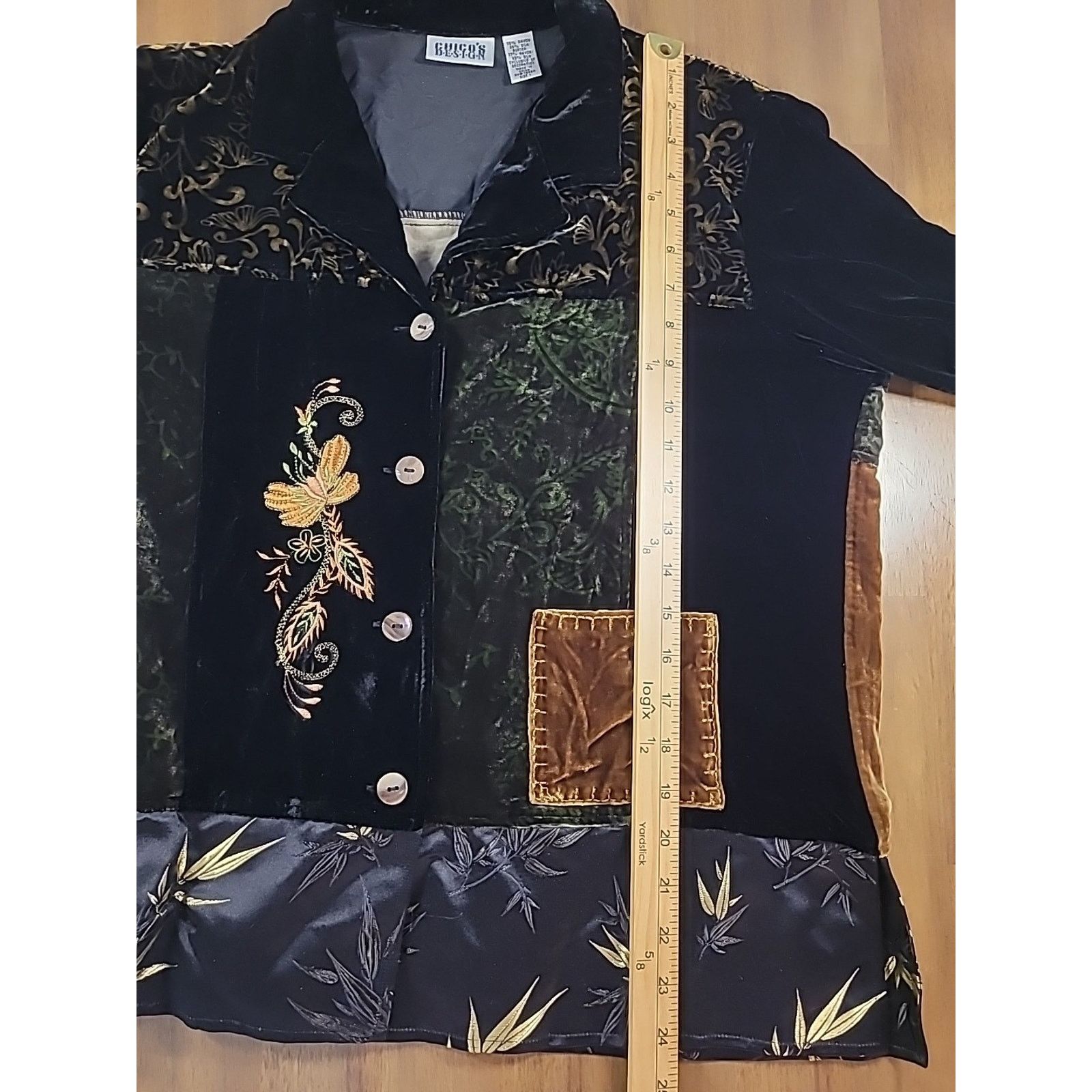 Chicos Chico’s Velvet Patchwork Shacket Embroidered Boho M Size M / US 6-8 / IT 42-44 - 7 Thumbnail