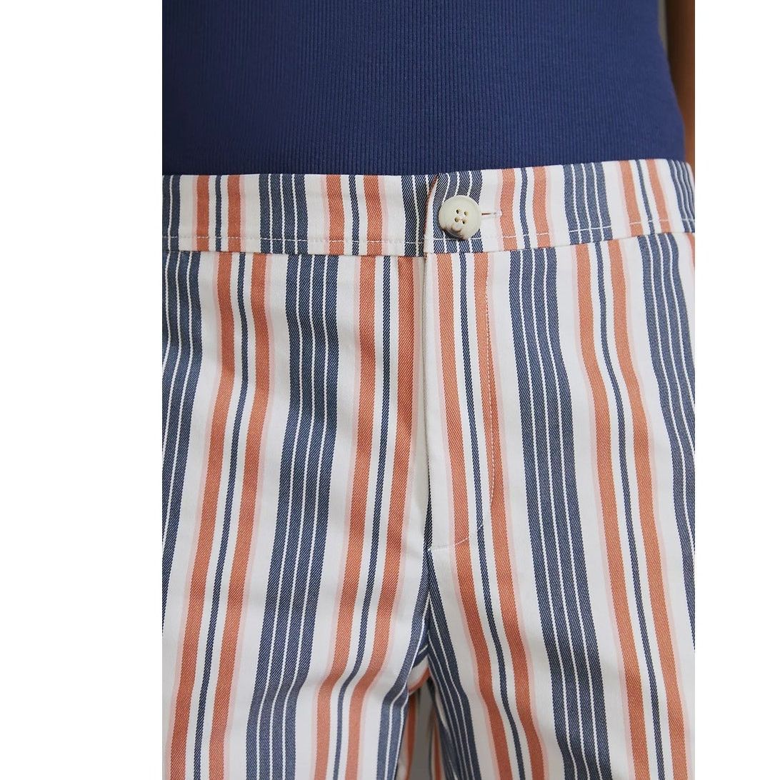 Anthropologie New By Anthropologie Low-Rise Striped Flare Pants $140 Sz 6 Size 28" / US 6 / IT 42 - 3 Thumbnail