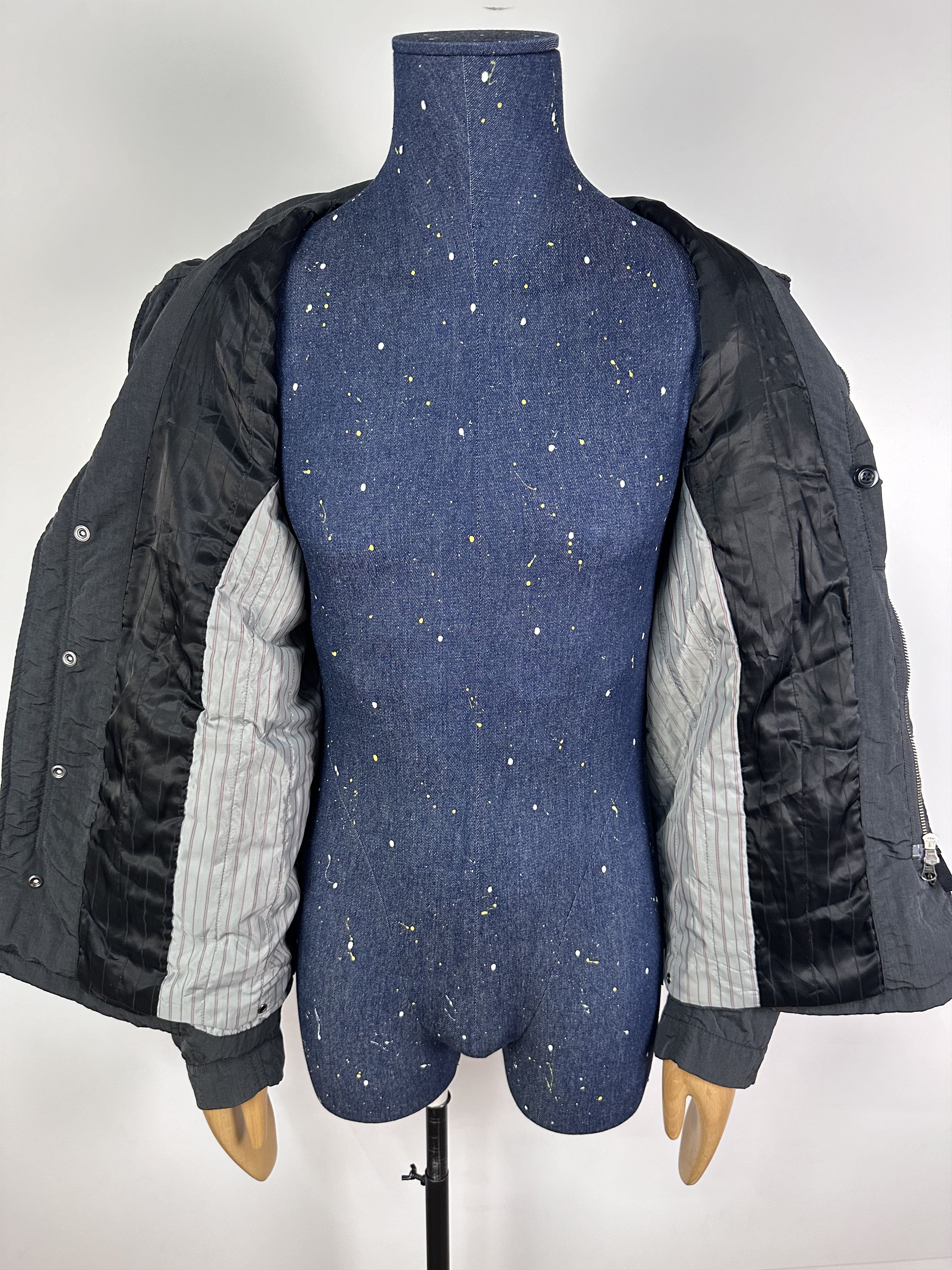Giorgio Armani Armani Jeans Jacket Shimmer Multi Pocket Mens Biker Gray XL Size US XL / EU 56 / 4 - 10 Thumbnail