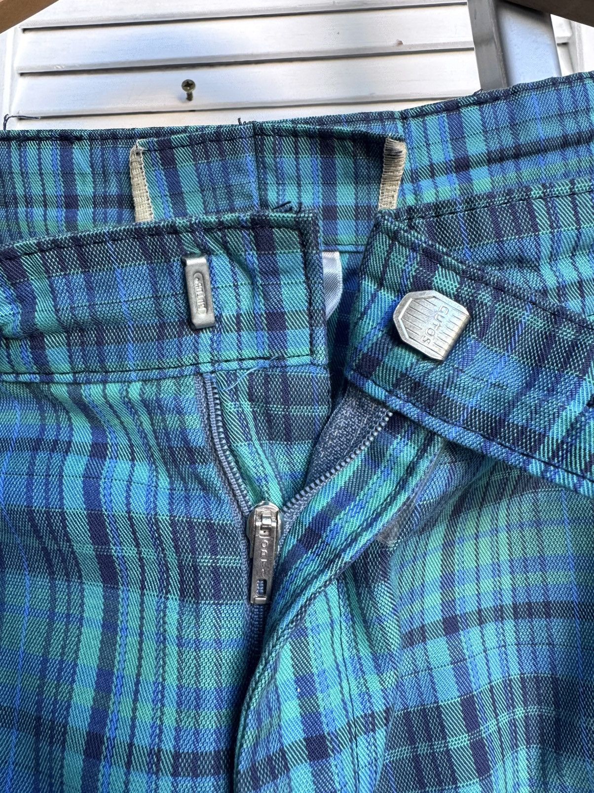 Adidas Vintage Adidas Western Germany Tartan Plaid Pleated Pants Size US 33 - 12 Thumbnail