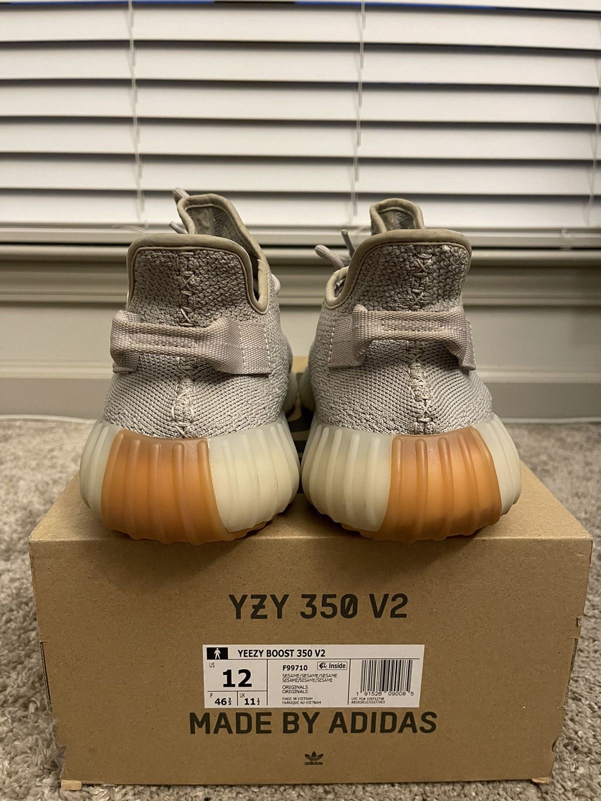 Adidas × Yeezy Yeezy 350 Sesame Size US 12 / EU 45 - 4 Thumbnail
