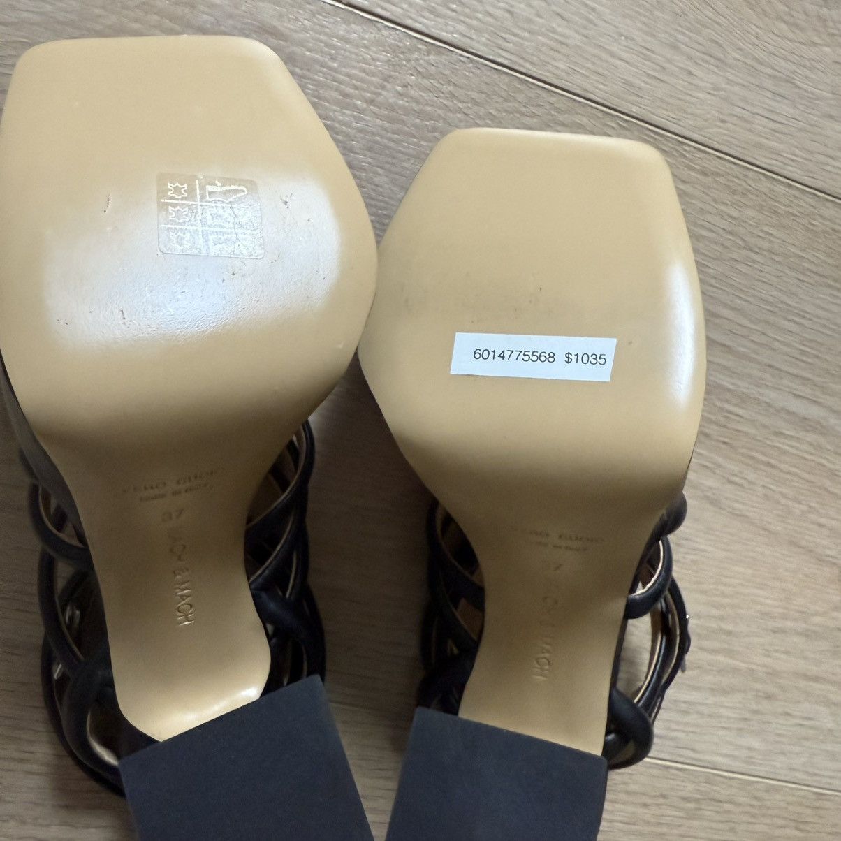 MACH & MACH Nib Mach & Mach Strappy Leather Platform Sandals size 6.5 37 Size US 7 / IT 37 - 4 Thumbnail