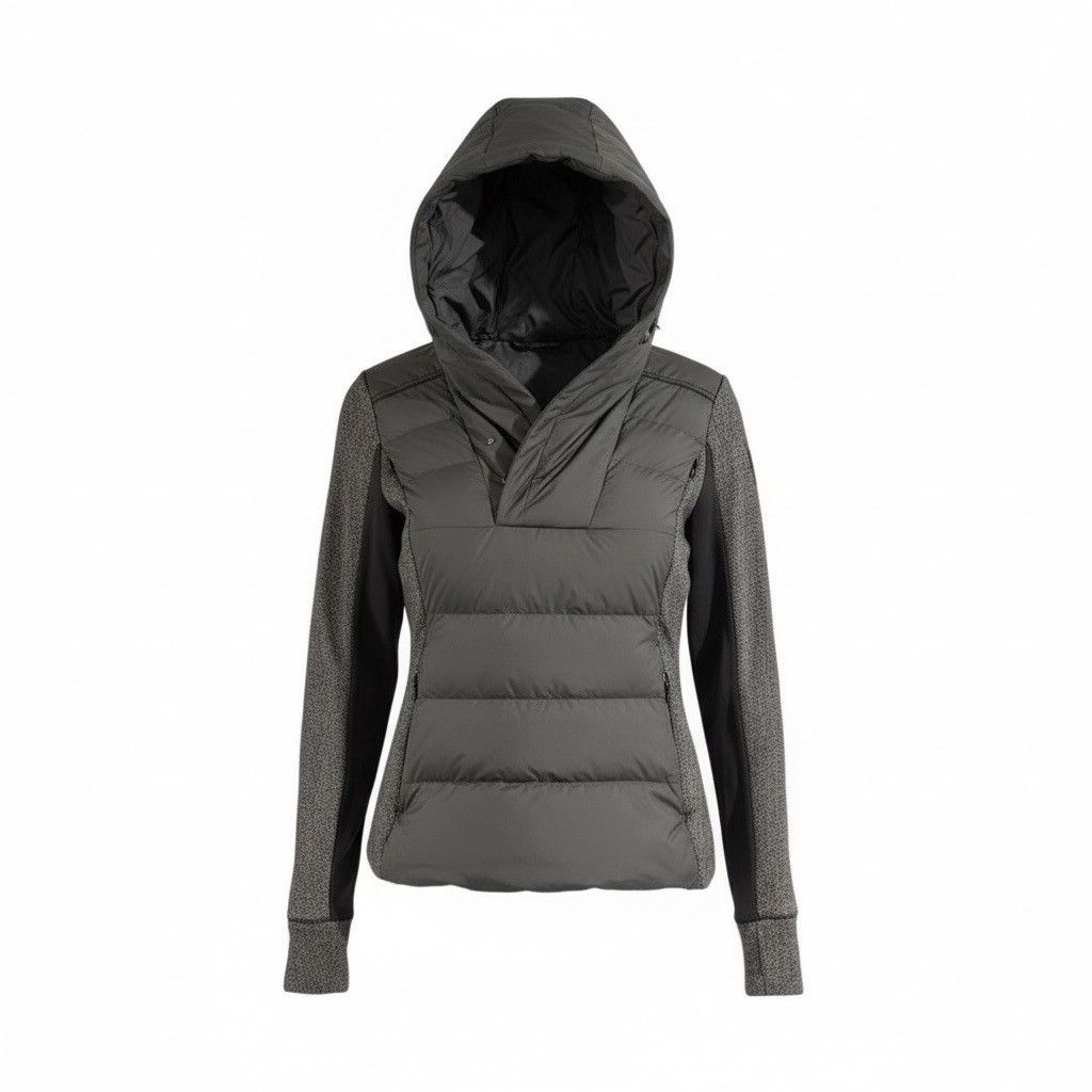 Lululemon Lululemon Fluff Off Pullover Black with Grey Goose Down Sz 6 Size S / US 4 / IT 40 - 2 Thumbnail