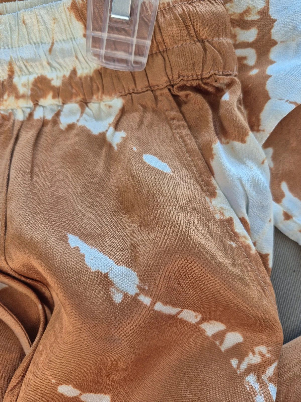 Young Fabulous & Broke YFB Pants Satin Copper Print Wide Leg Pull On Gift Party Size 28" / US 6 / IT 42 - 5 Thumbnail