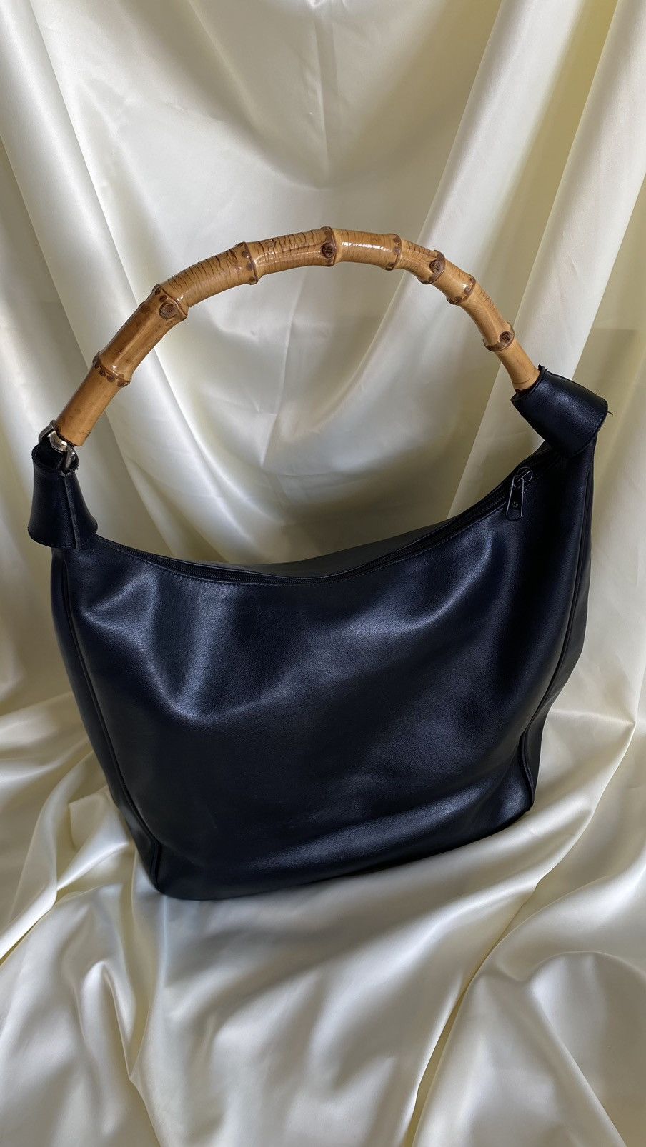 Vintage Vintage leatherette bamboo shoulder bag Size ONE SIZE - 2 Thumbnail