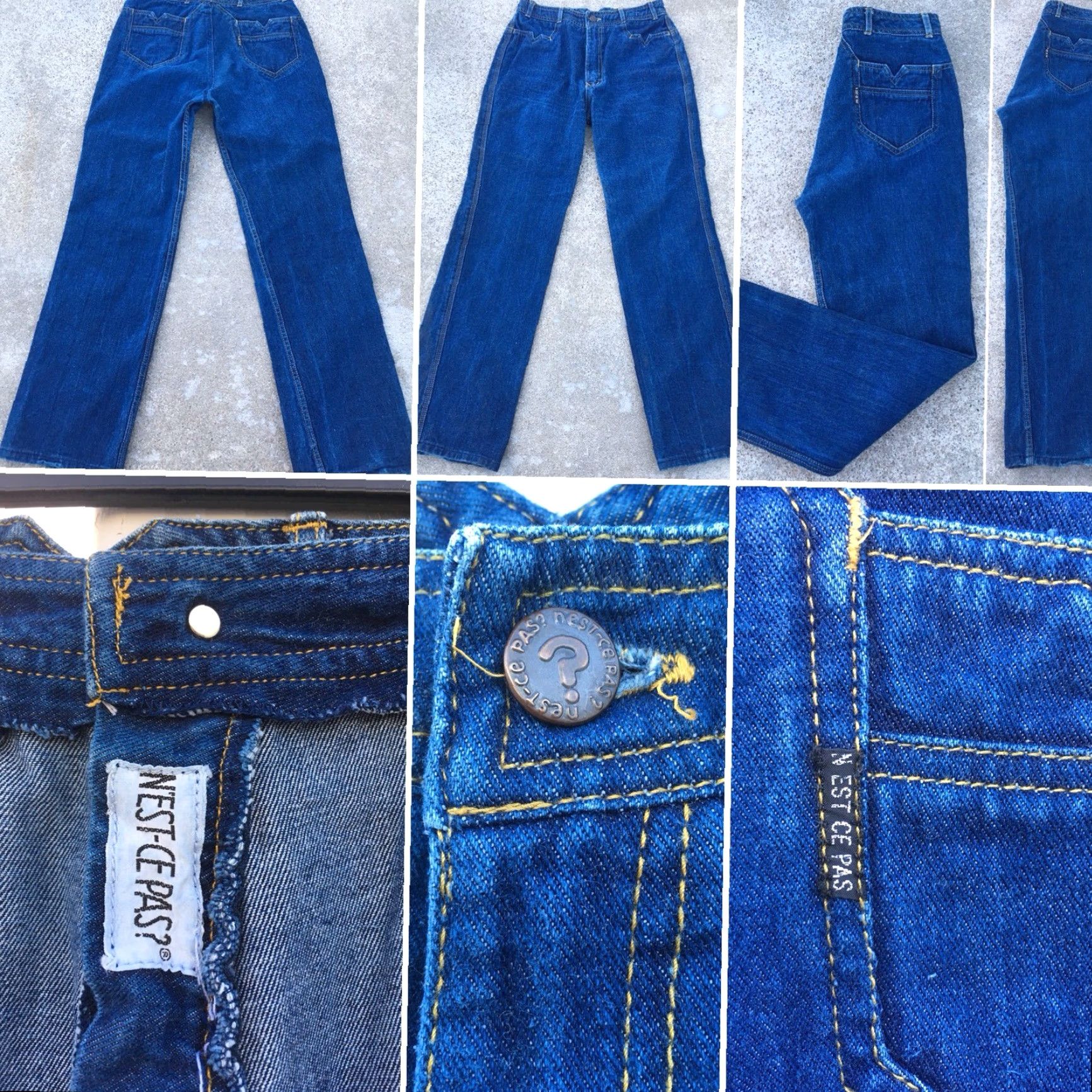 Vintage VINTAGE N’est Ce Pas Jeans High Waist Waist 27 in 70s 80s Denim Blue Jeans Juniors Size 11 12 Size 32" / US 10 / IT 46 - 4 Thumbnail
