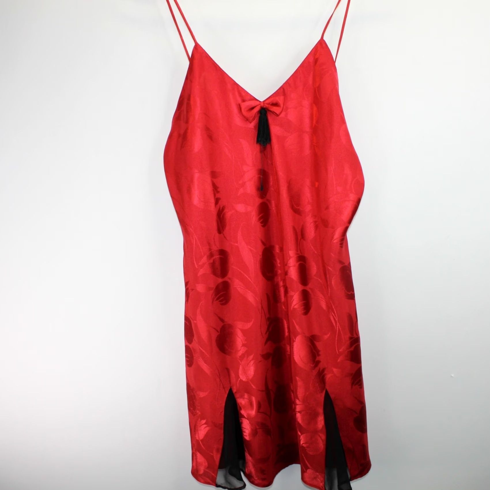Victoria's Secret VINTAGE Victoria's Secret Night Gown Womens Medium Polyester Sleepwear Pullover Sleeveless Red 90s Size M / US 6-8 / IT 42-44 - 2 Thumbnail