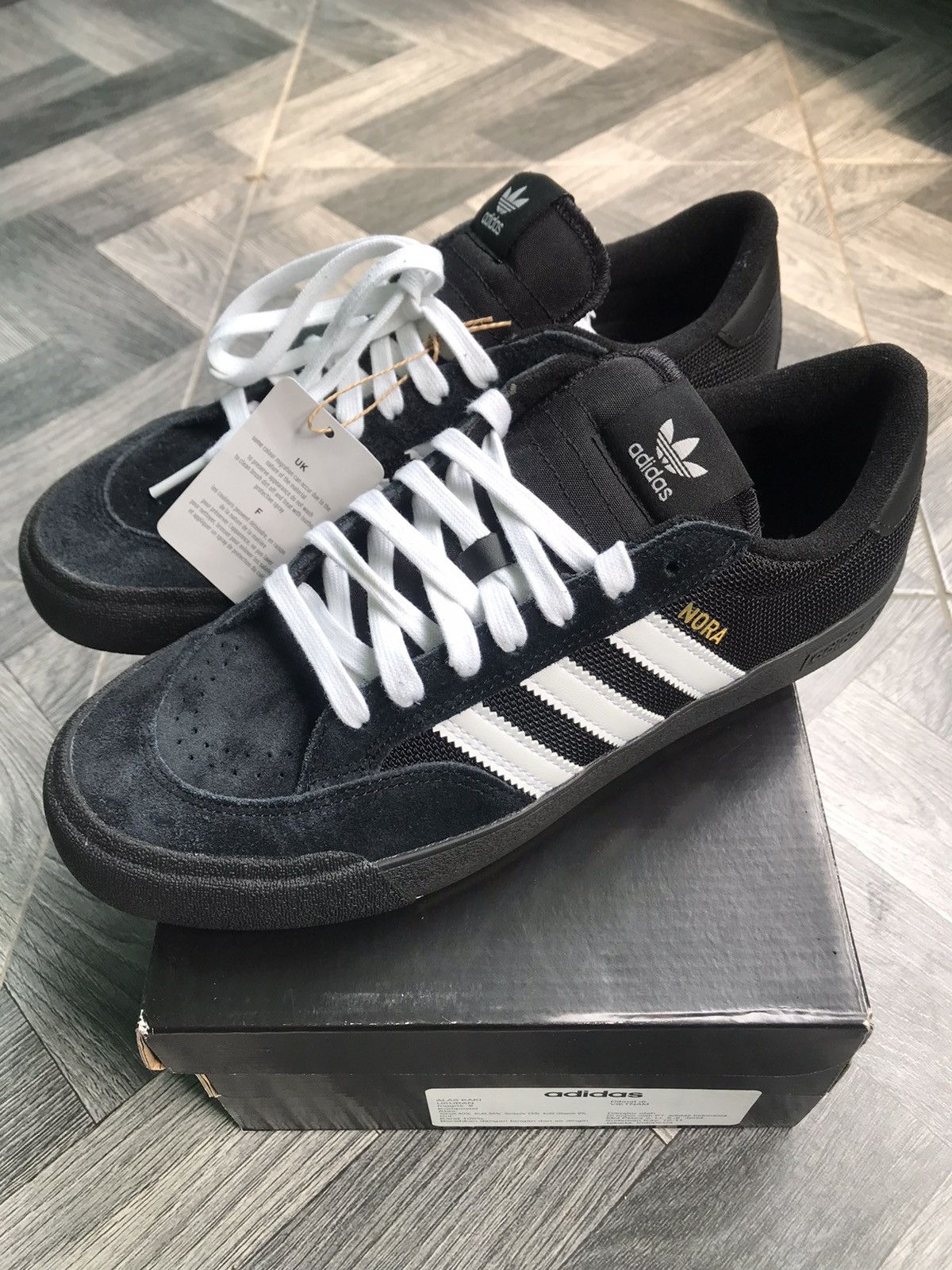 image of Adidas Nora Shoes in Black, Men's (Size 8.5)