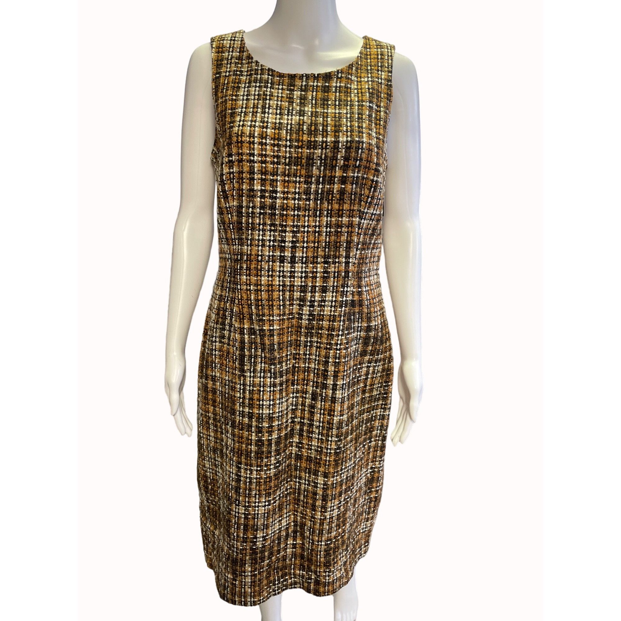 Other Chadwicks Women's Brown Tweed Sleeveless Dress/ Knee length Size M / US 6-8 / IT 42-44 - 1 Thumbnail