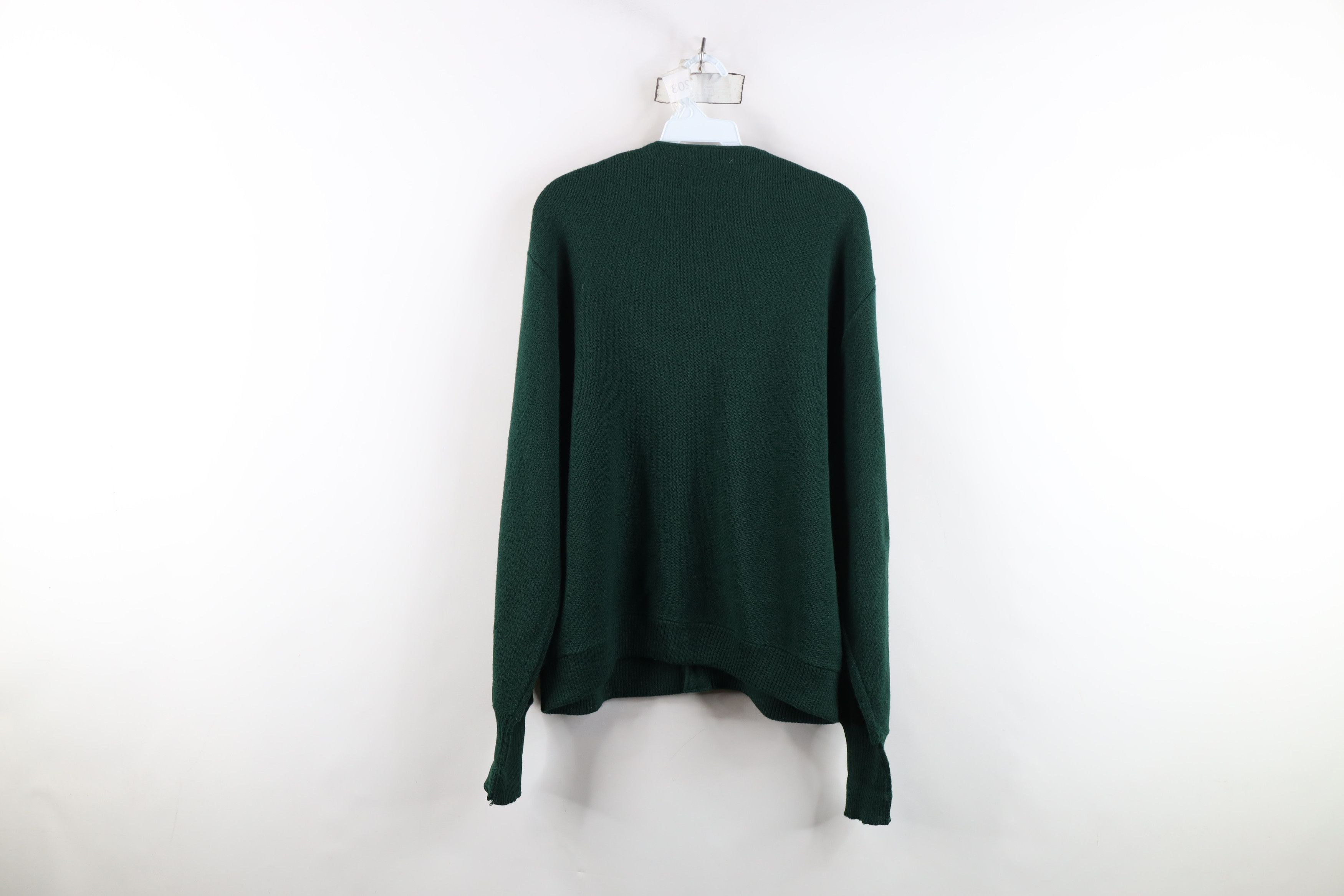 Vintage Vintage 70s Streetwear Cobain Cardigan Sweater Green USA Size US XL / EU 56 / 4 - 9 Thumbnail